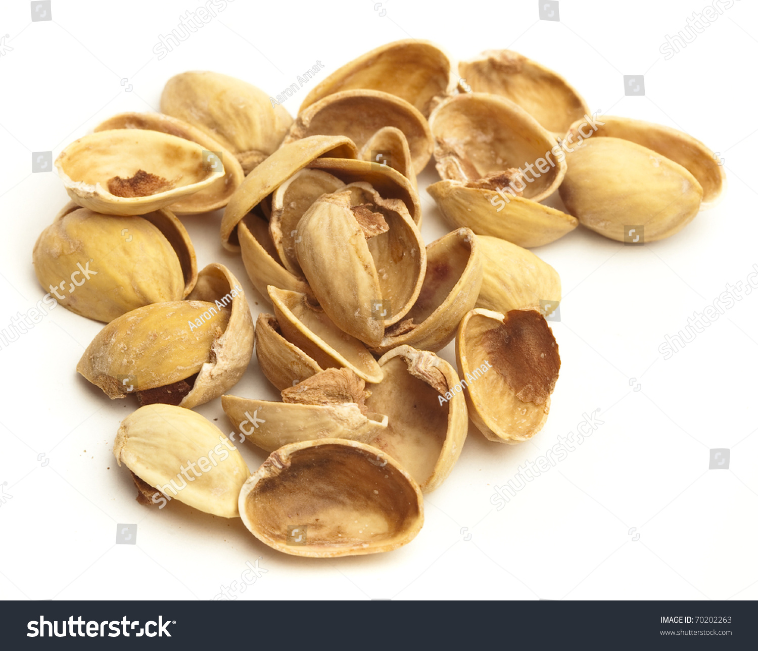 Pistachio Shells Isolated On White Background Stock Photo 70202263 ...