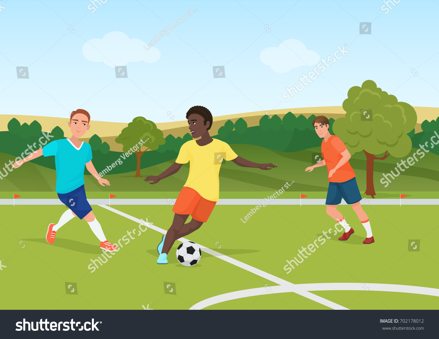 43,035 Person Playing Football Vector Images, Stock Photos & Vectors ...