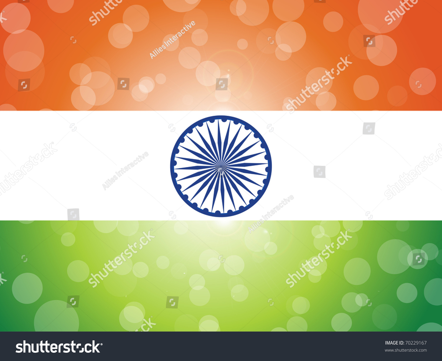 Vector Illustration India Flag Stock Vector (Royalty Free) 70229167 ...