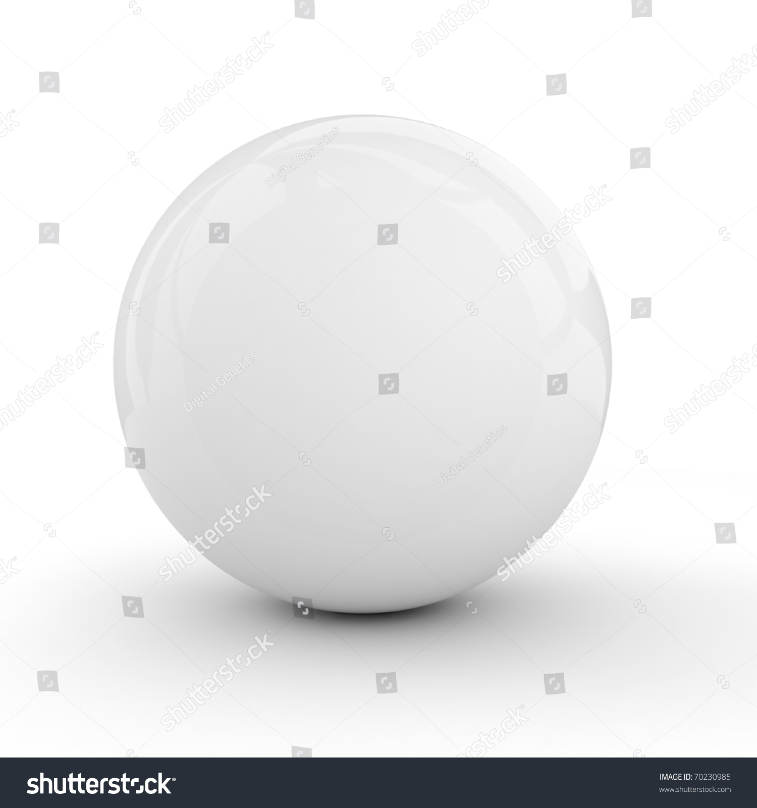 3d White Sphere Isolated On White Stock Illustration 70230985 