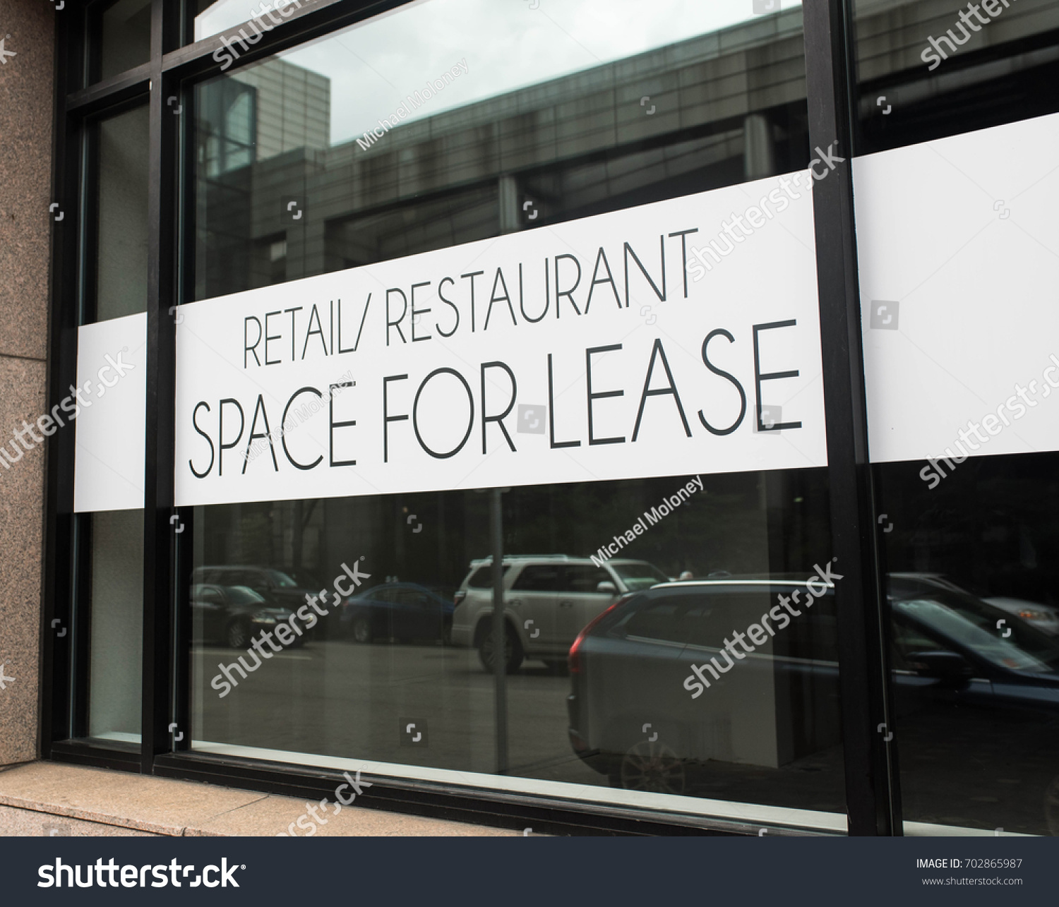 13 131 Retail Lease Images Stock Photos Vectors Shutterstock   Stock Photo Commercial Real Estate Retail Restaurant Space For Lease In Busy City 702865987 