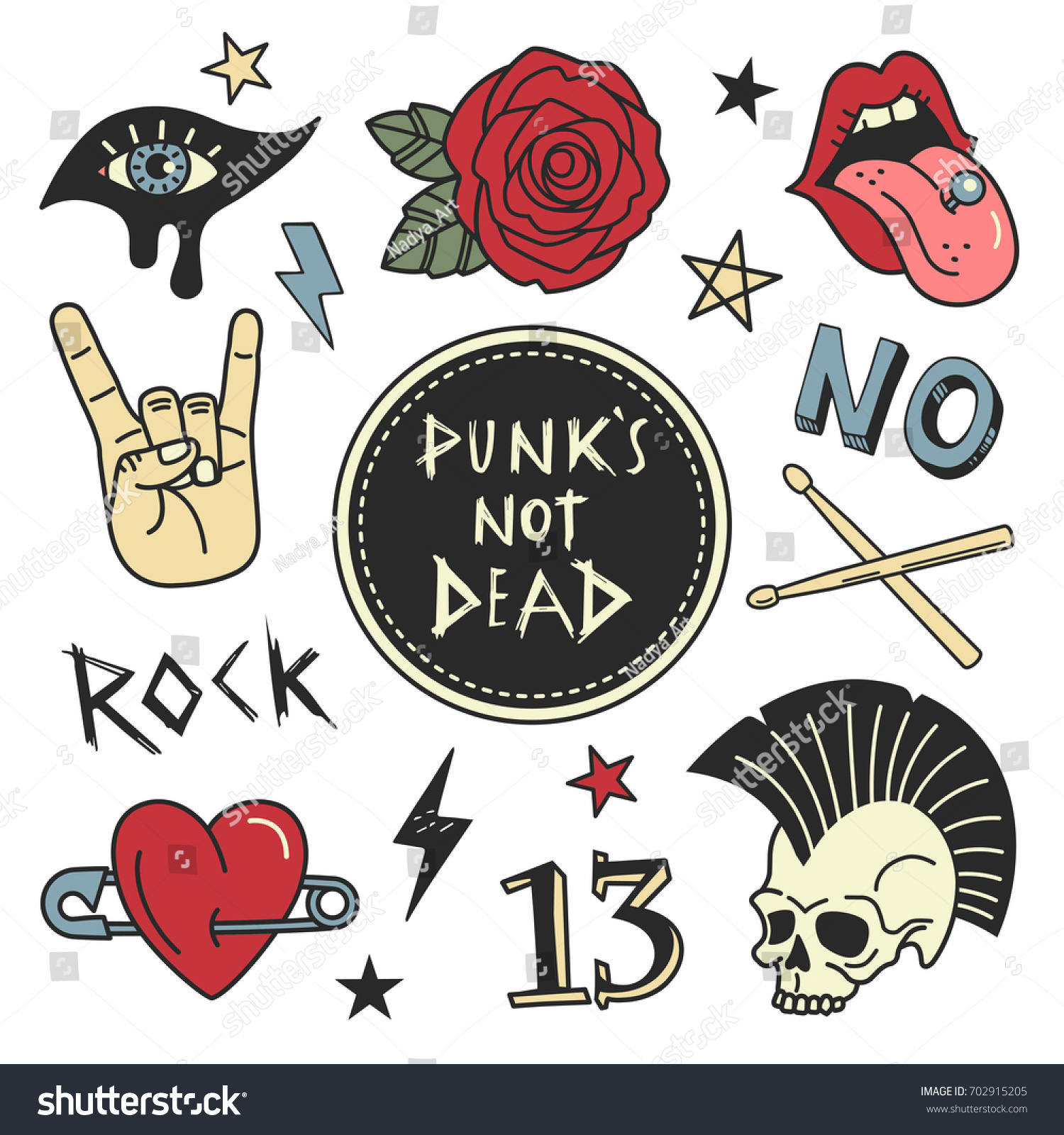 Стиль панк рок значки