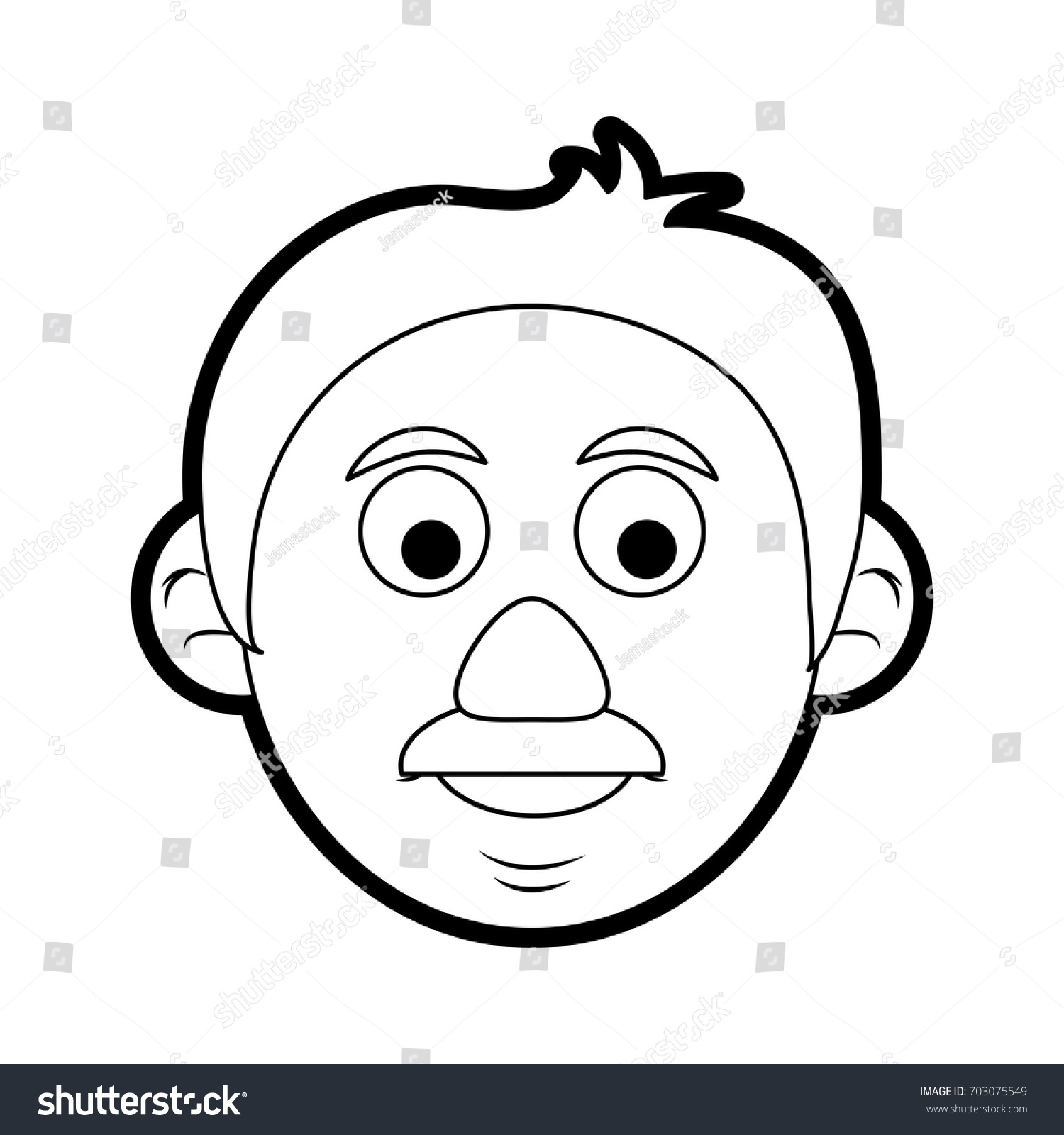 Man Head Vector Illustration Stock Vector (Royalty Free) 703075549 ...