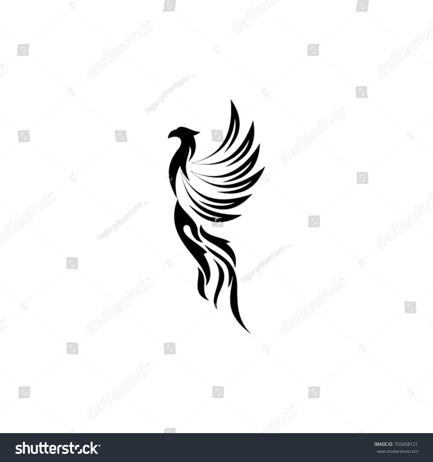 Phoenix Logo Stock Vector (Royalty Free) 703458121 | Shutterstock