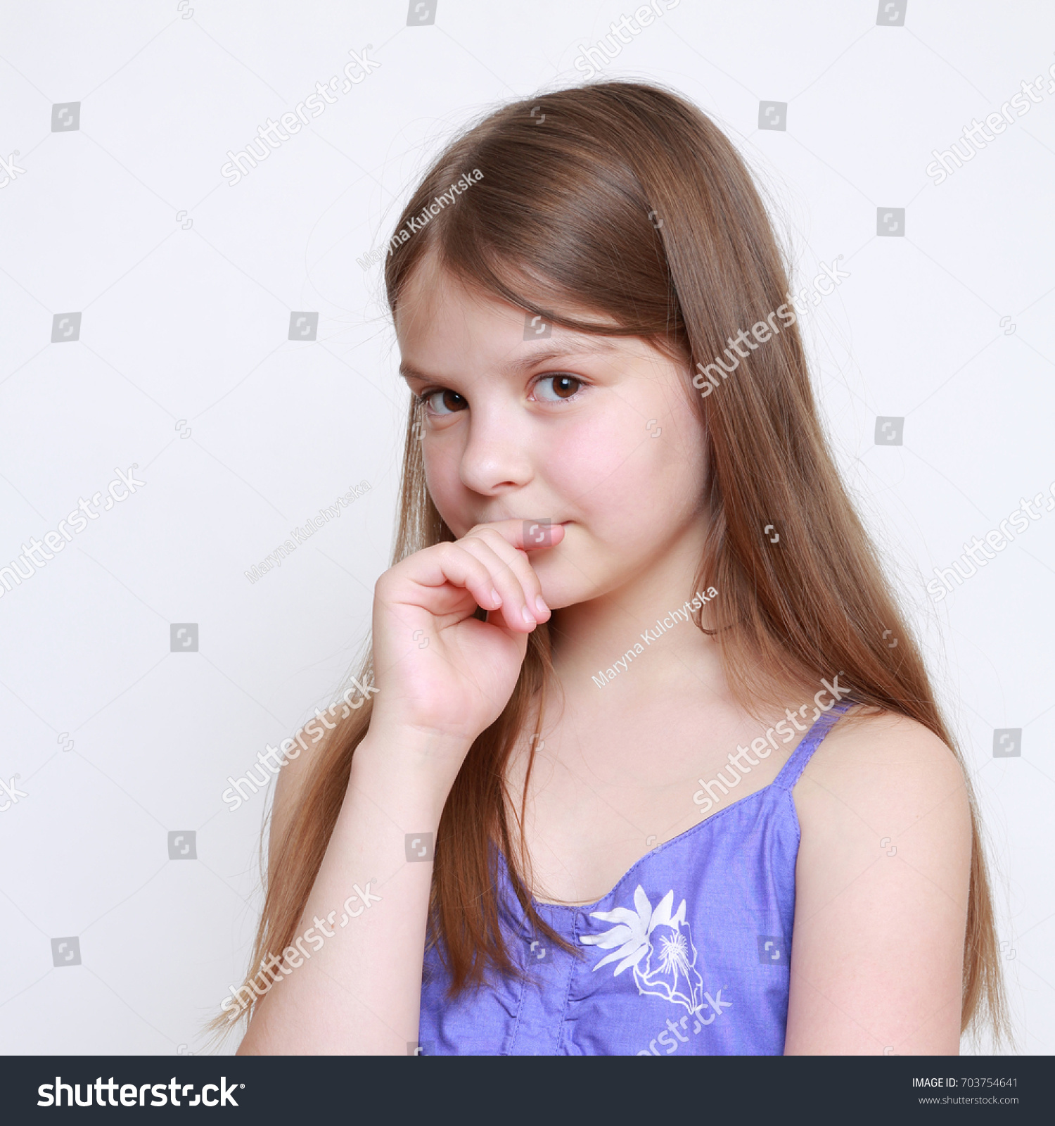 Beautiful Teen Girl Posing On Camera Stock Photo 703754641 | Shutterstock