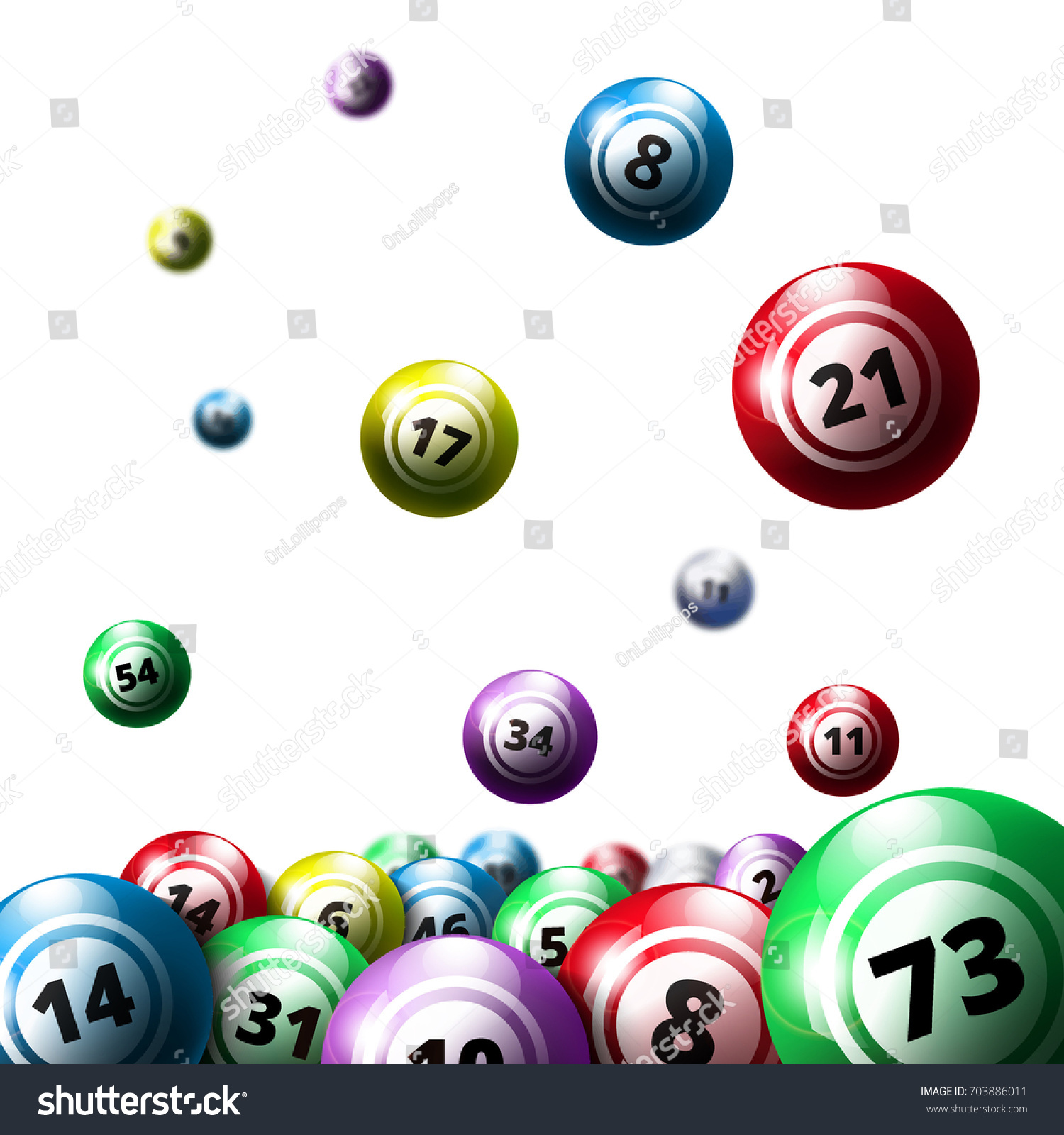 Lottery Balls Bingo Vector Illustration Stock Vector (Royalty Free ...