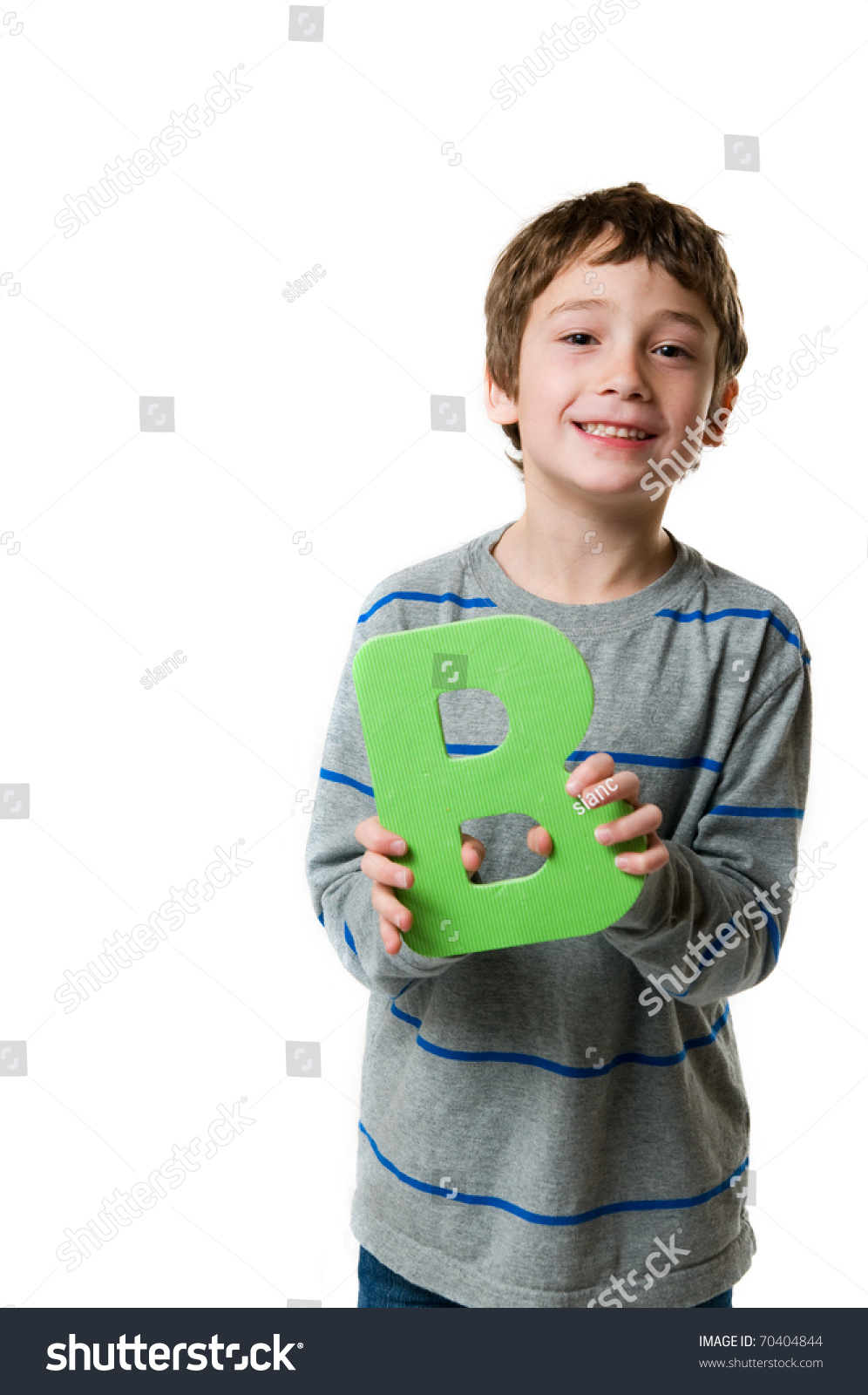 Boy Holding Letter B Stock Photo 70404844 | Shutterstock