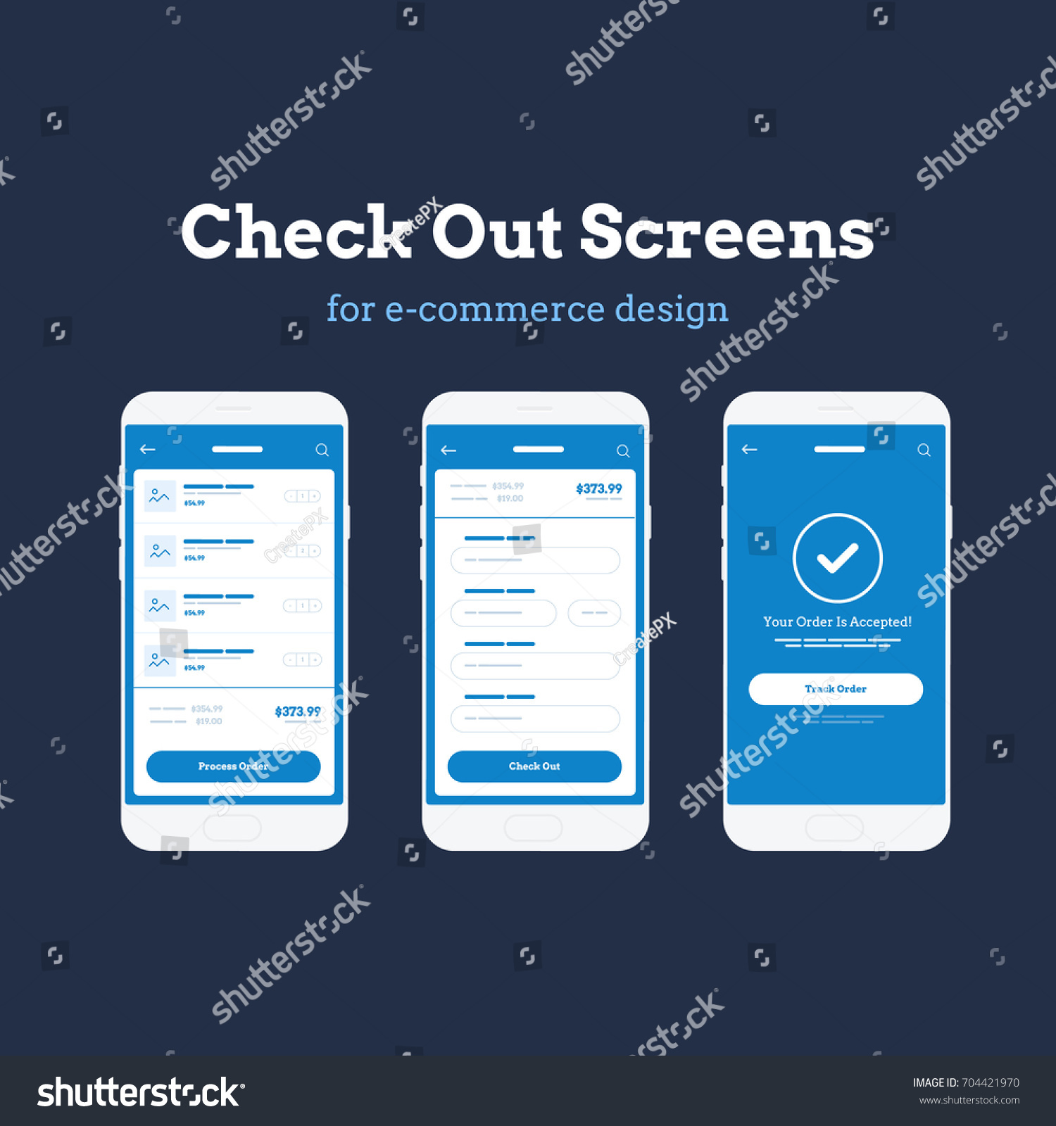 Mobile App Wire Frame Ui Kit Stock Vector (Royalty Free) 704421970 ...