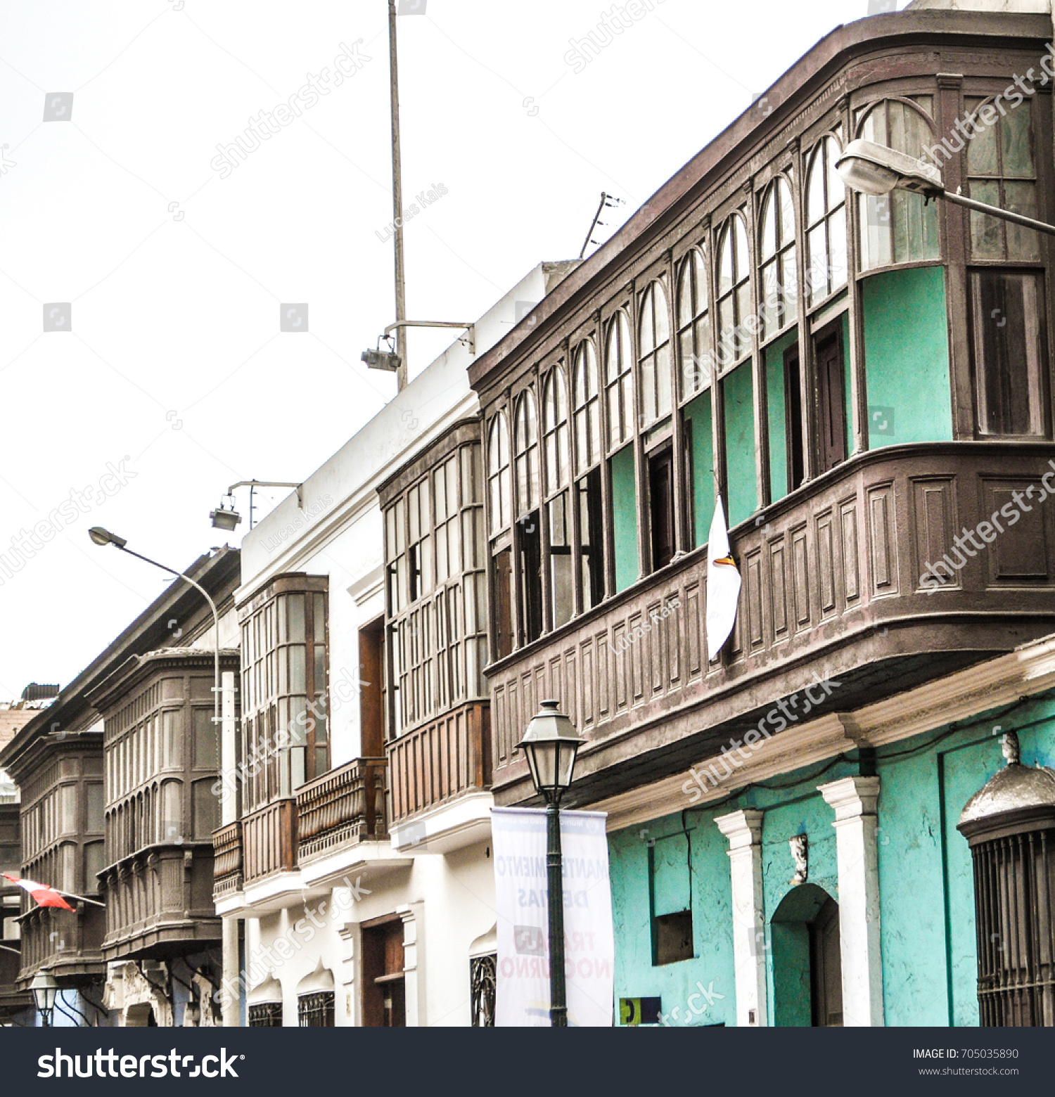 Spanish Colonial Houses Lima Peru Stock Photo 705035890 | Shutterstock