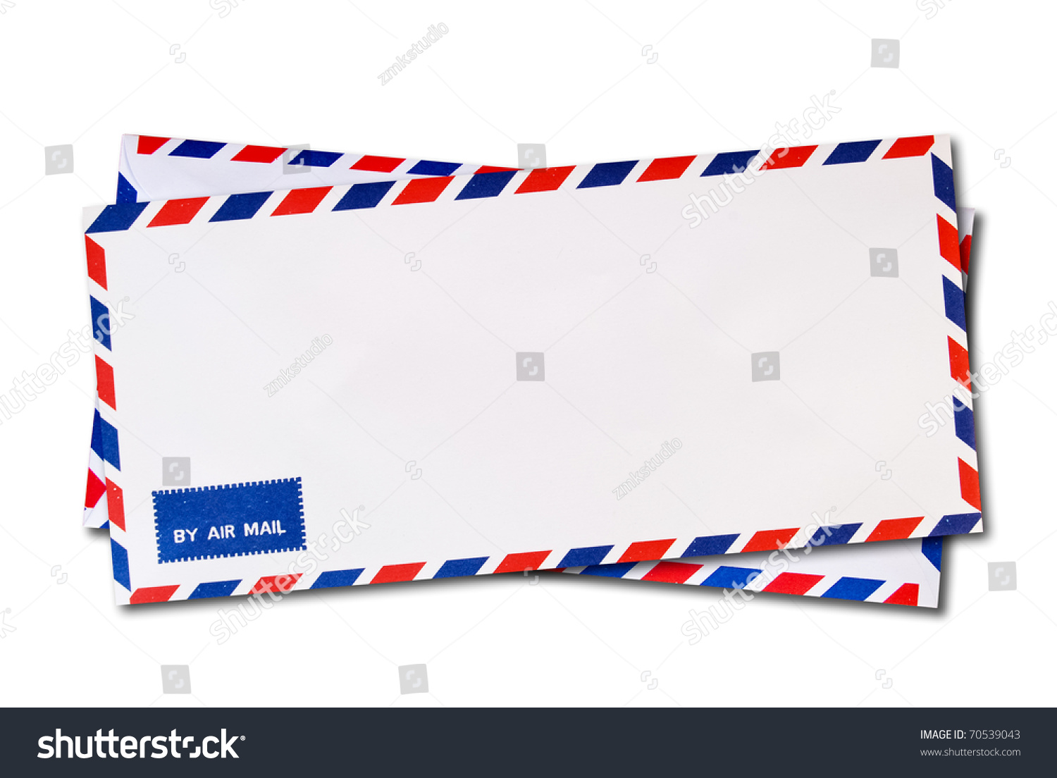 Two Classic Air Mail Envelope Isolated Stock Photo 70539043 | Shutterstock