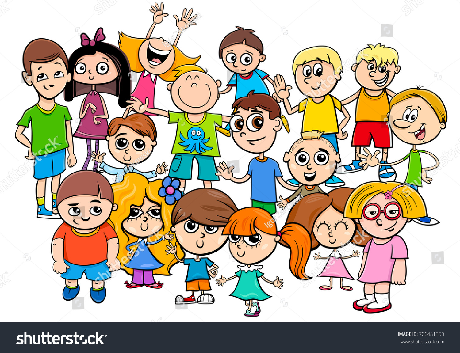 Cartoon Vector Illustration Preschool Elementary School Stock Vector ...