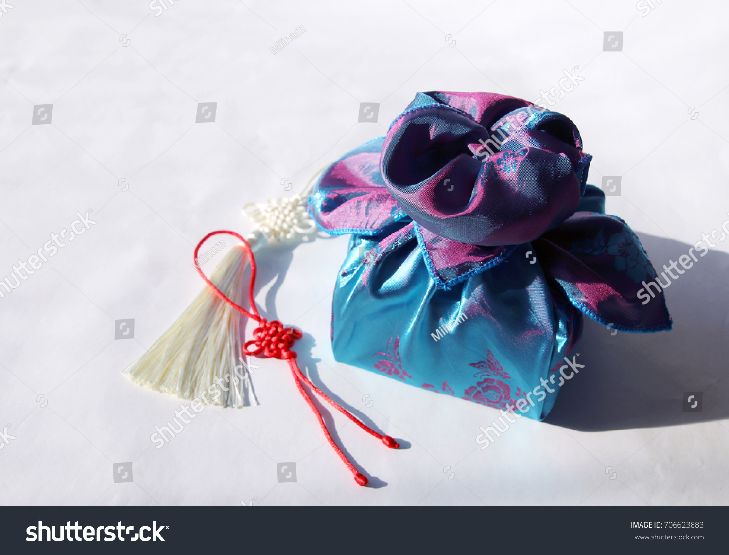 Korean Traditional Gift Wrapping Bojagi Norige Stock Photo 706623883 ...