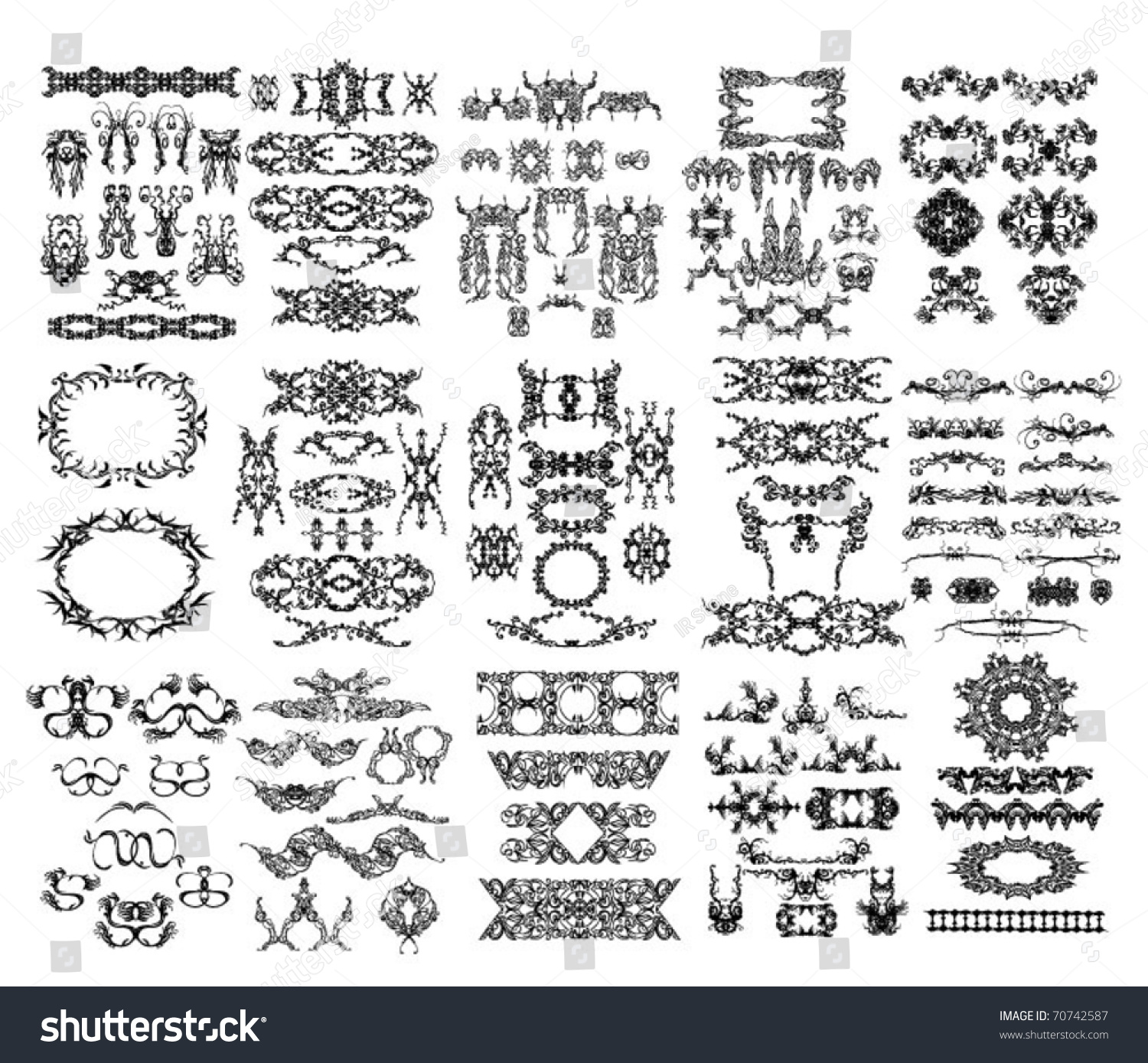 Collection Design Elements Stock Vector (royalty Free) 70742587 