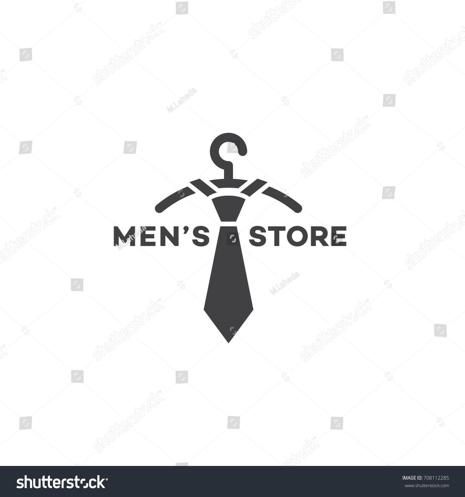 Mens Store Logo Template Design Hanger Stock Vector (Royalty Free ...