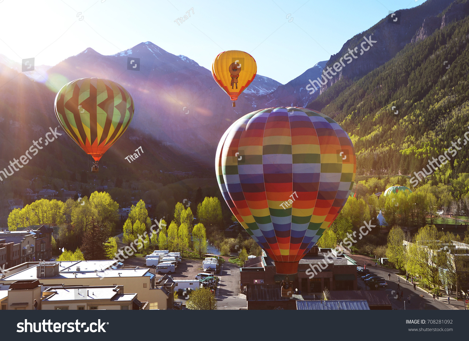 Balloon Festival Telluride Hot Air Balloons Stock Photo 708281092