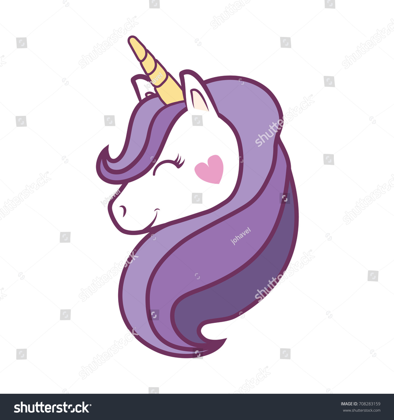 Magical Unicorn Icon Stock Vector (Royalty Free) 708283159 | Shutterstock