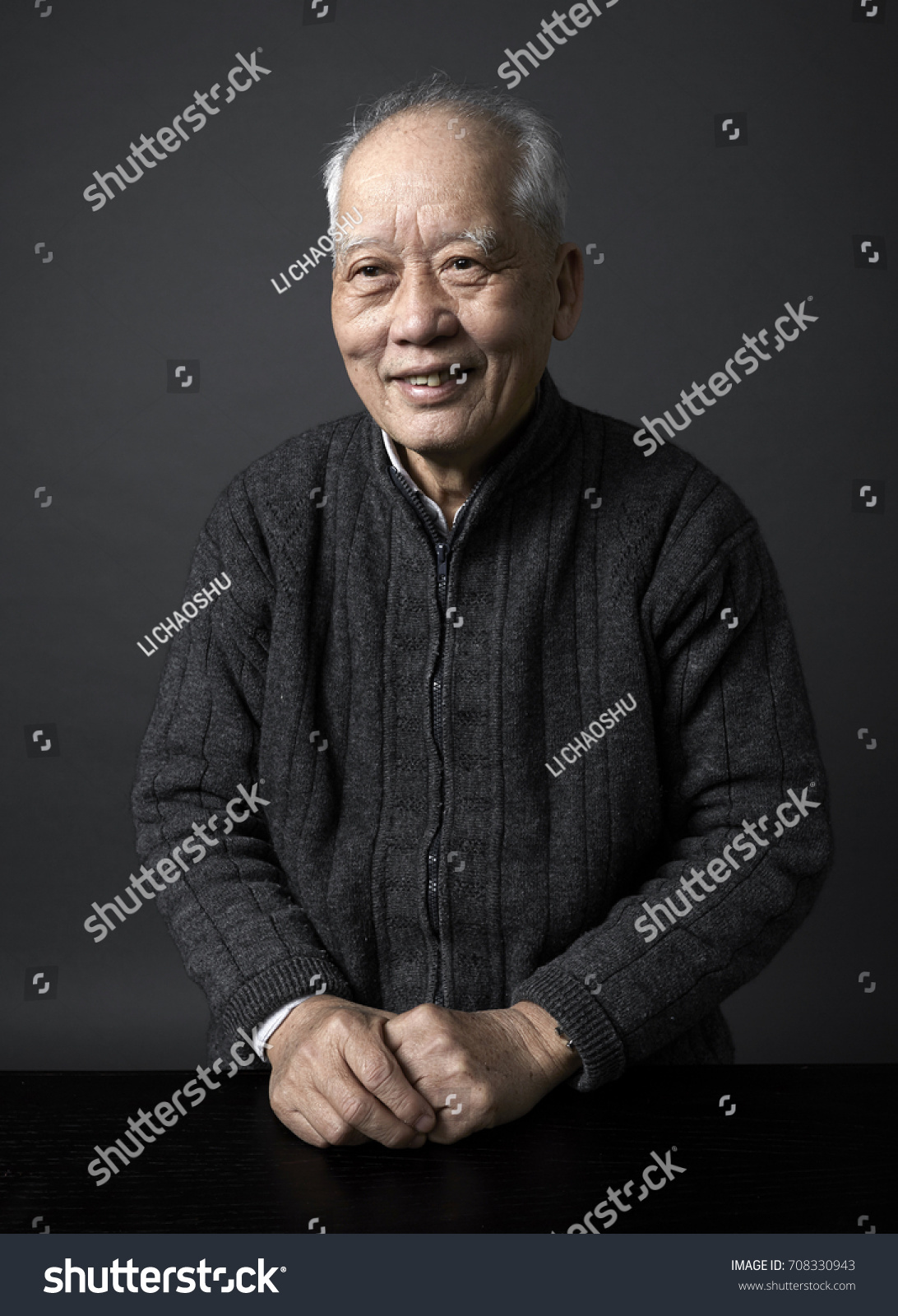 11 786 Im Genes De Old Korean Man Im Genes Fotos Y Vectores De Stock   Stock Photo Asian Old Man Shot In A Gray Background Studio 708330943 