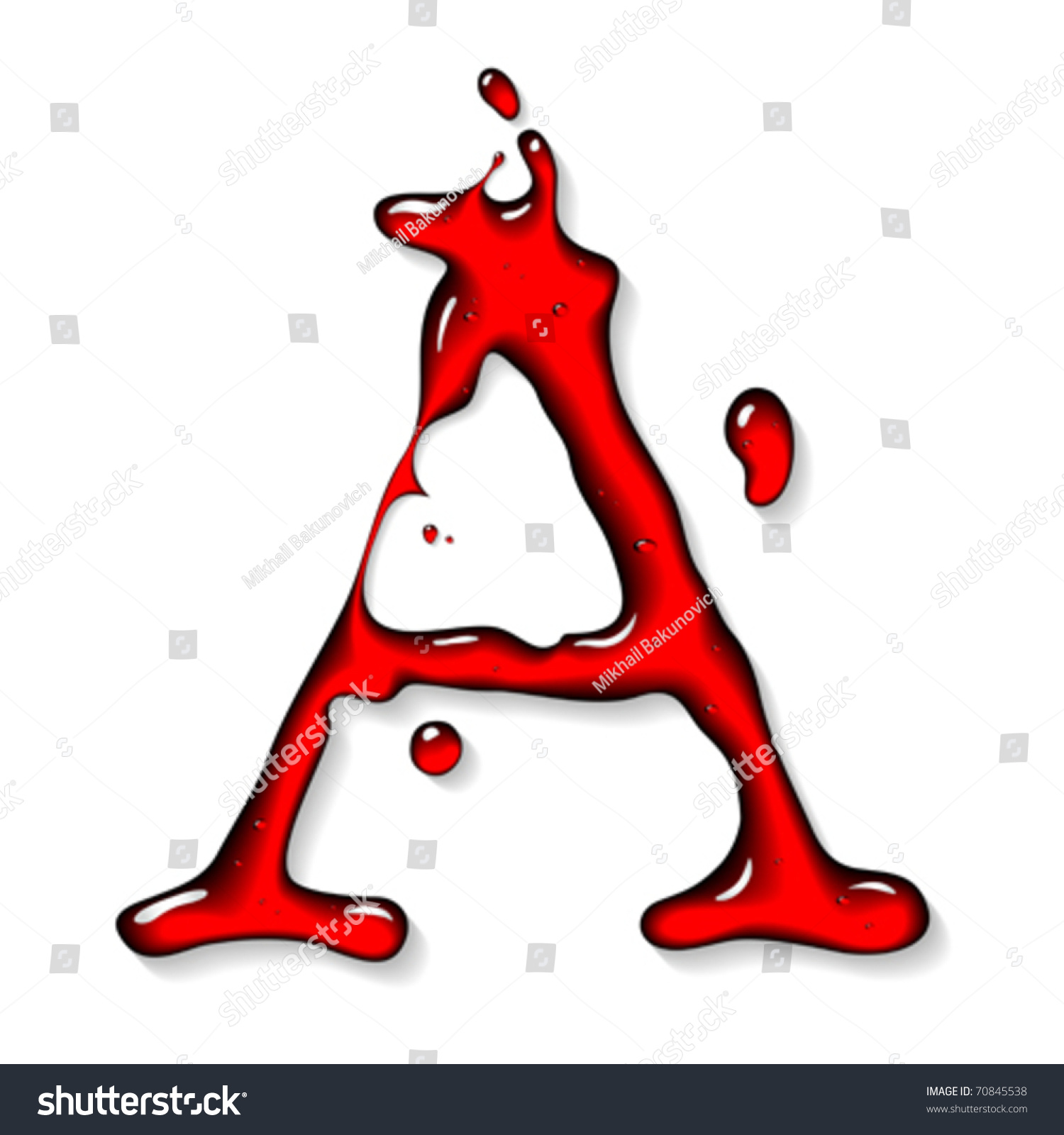 Red Liquid Letter Stock Vector (Royalty Free) 70845538 | Shutterstock