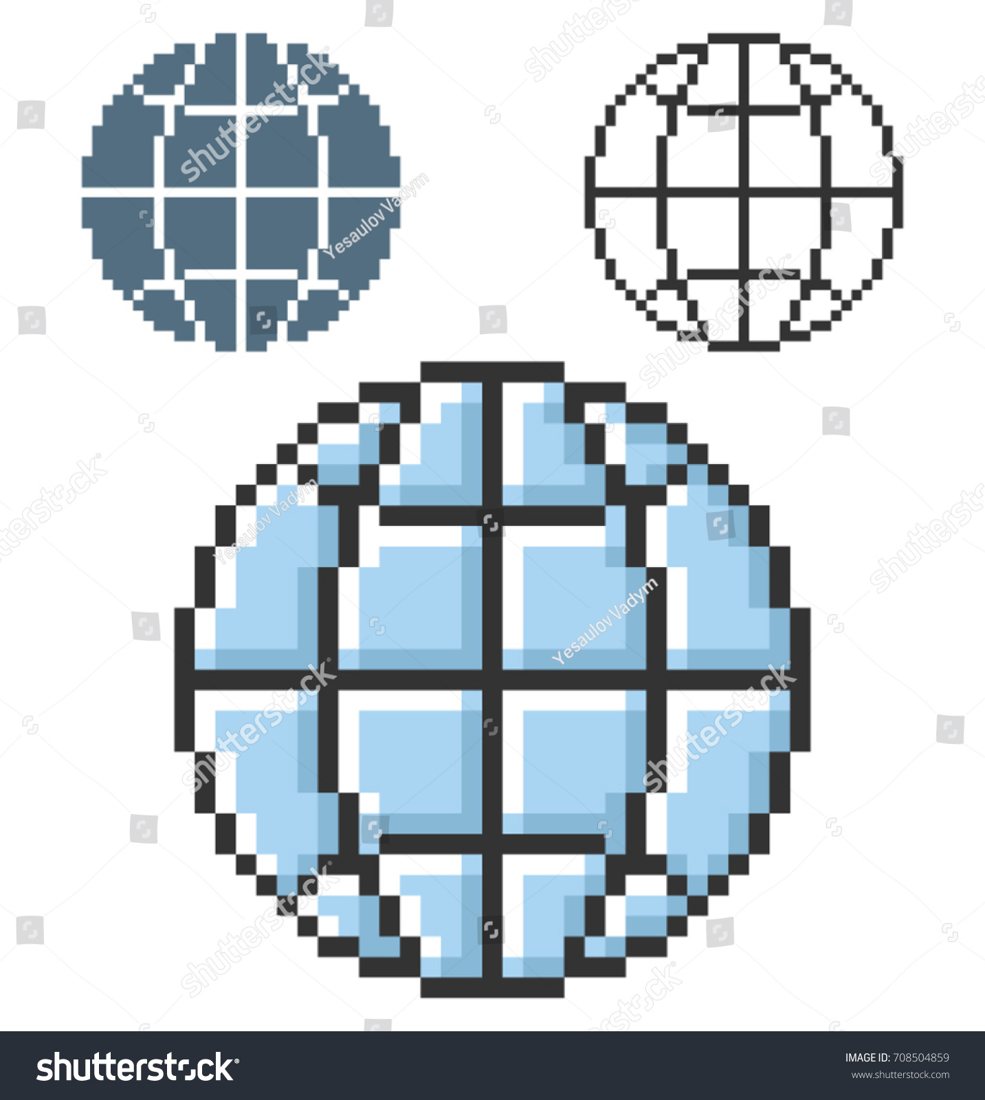 Глобус пиксель арт