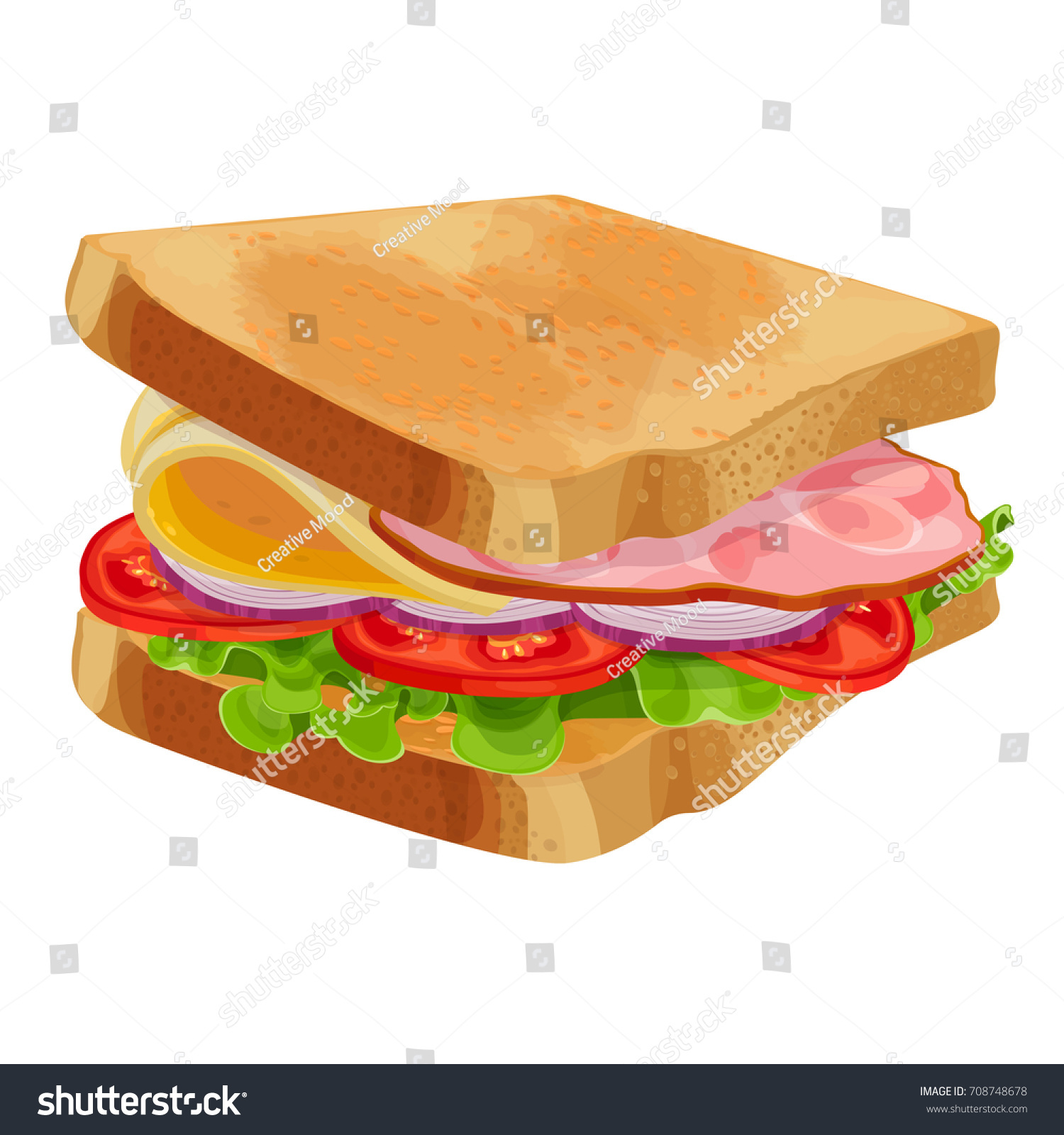 Сэндвич в иллюстраторе