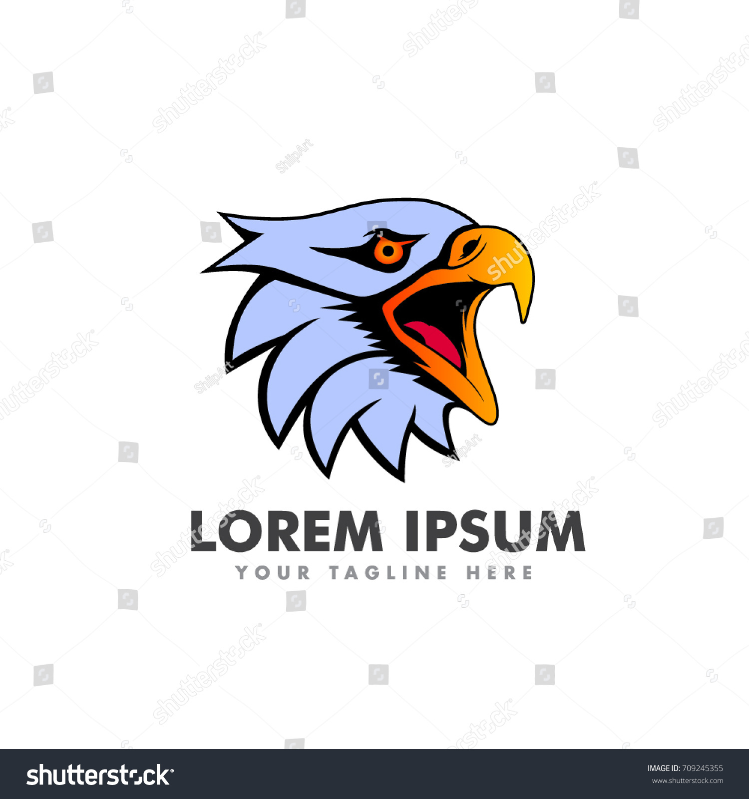 Eagle Head Cartoon Stock Vector (Royalty Free) 709245355 | Shutterstock