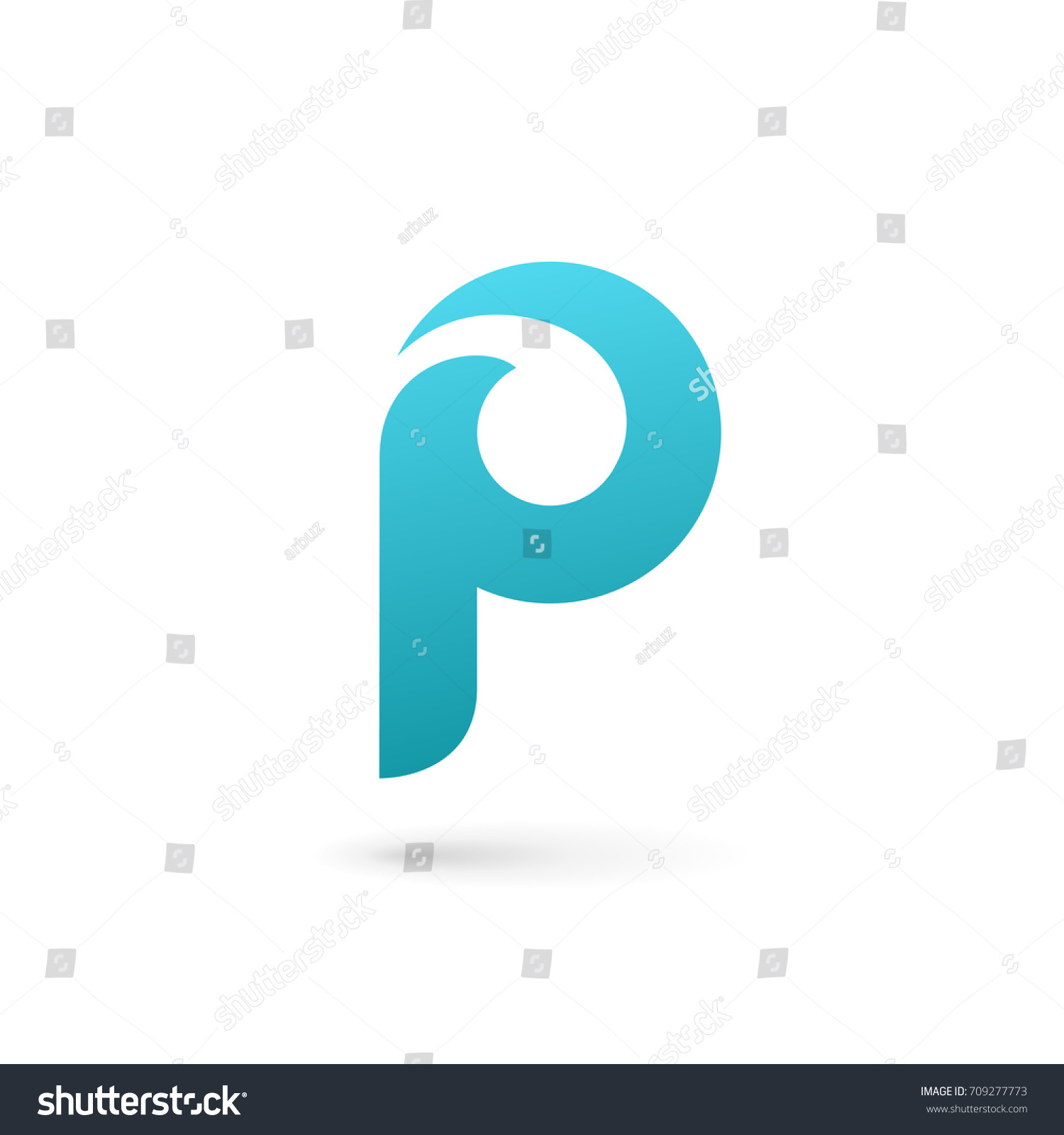 Letter P Logo Icon Design Template Stock Illustration 709277773 ...