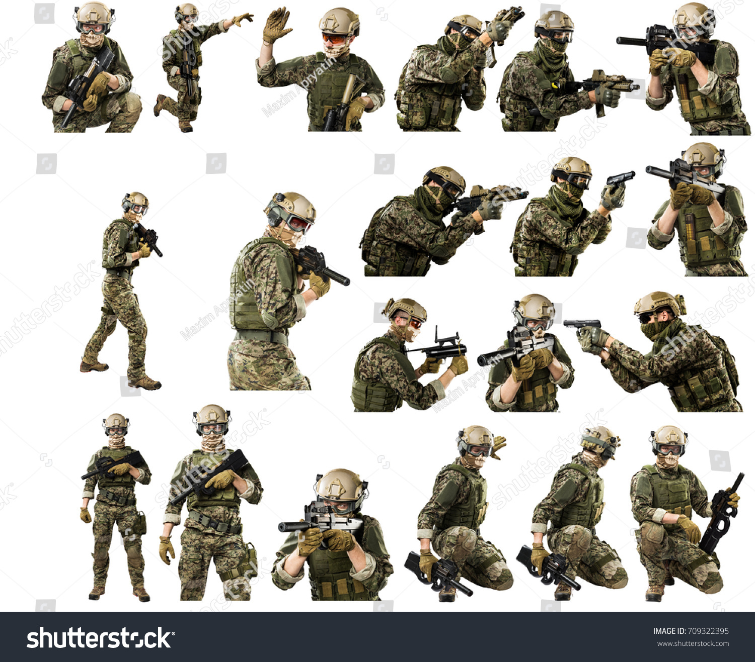 Male Uniform Tactical Units Police Rifle Stock Photo 709322395 ...