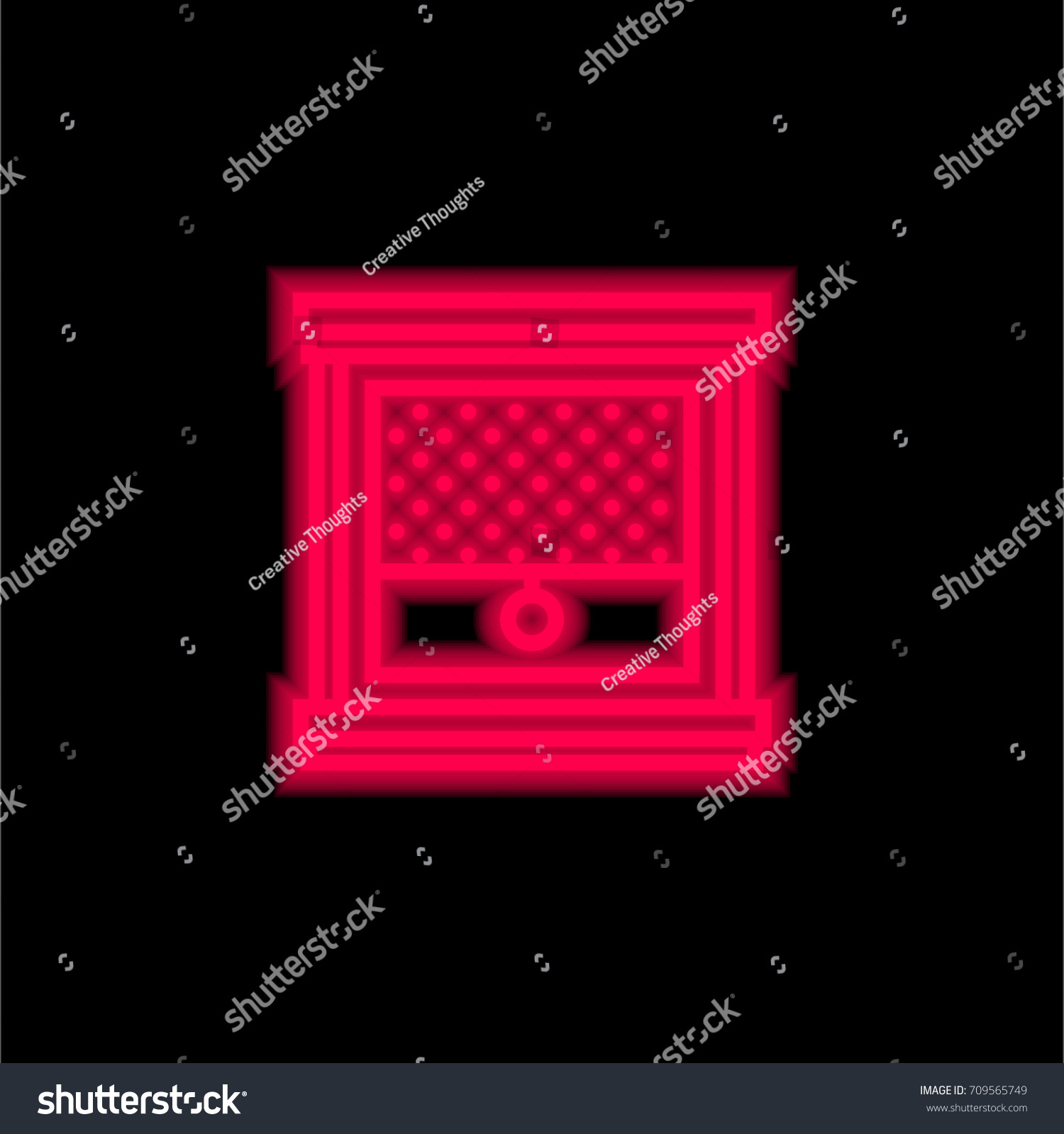 Window Red Glowing Neon Ui Ux Stock Vector Royalty Free 709565749 Shutterstock 8047