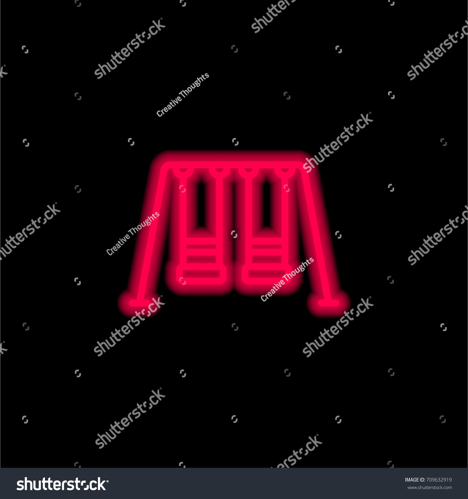 Swing Red Glowing Neon Ui Ux Stock Vector Royalty Free 709632919 Shutterstock 5501