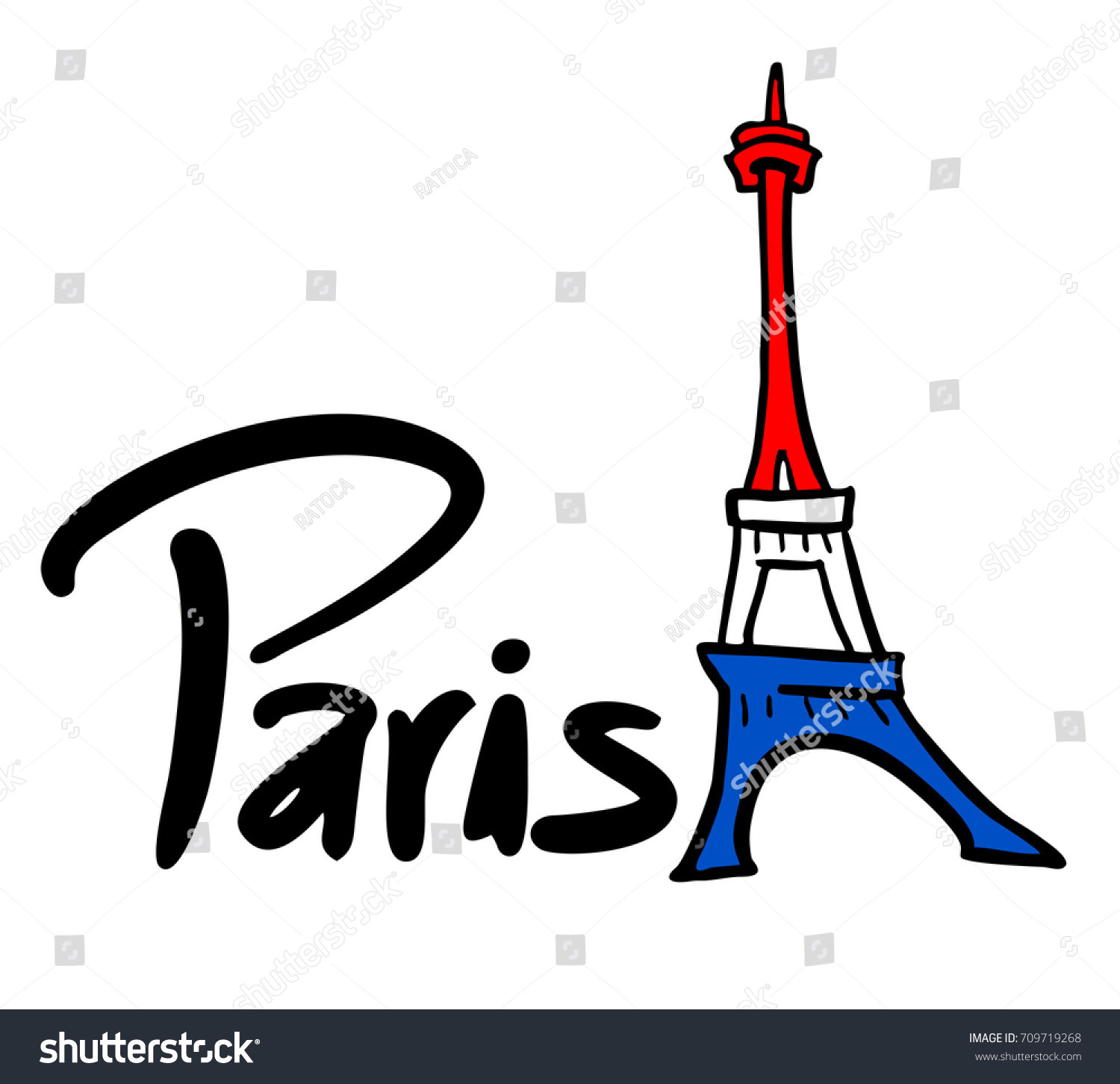 Paris Symbol Stock Vector (Royalty Free) 709719268 | Shutterstock