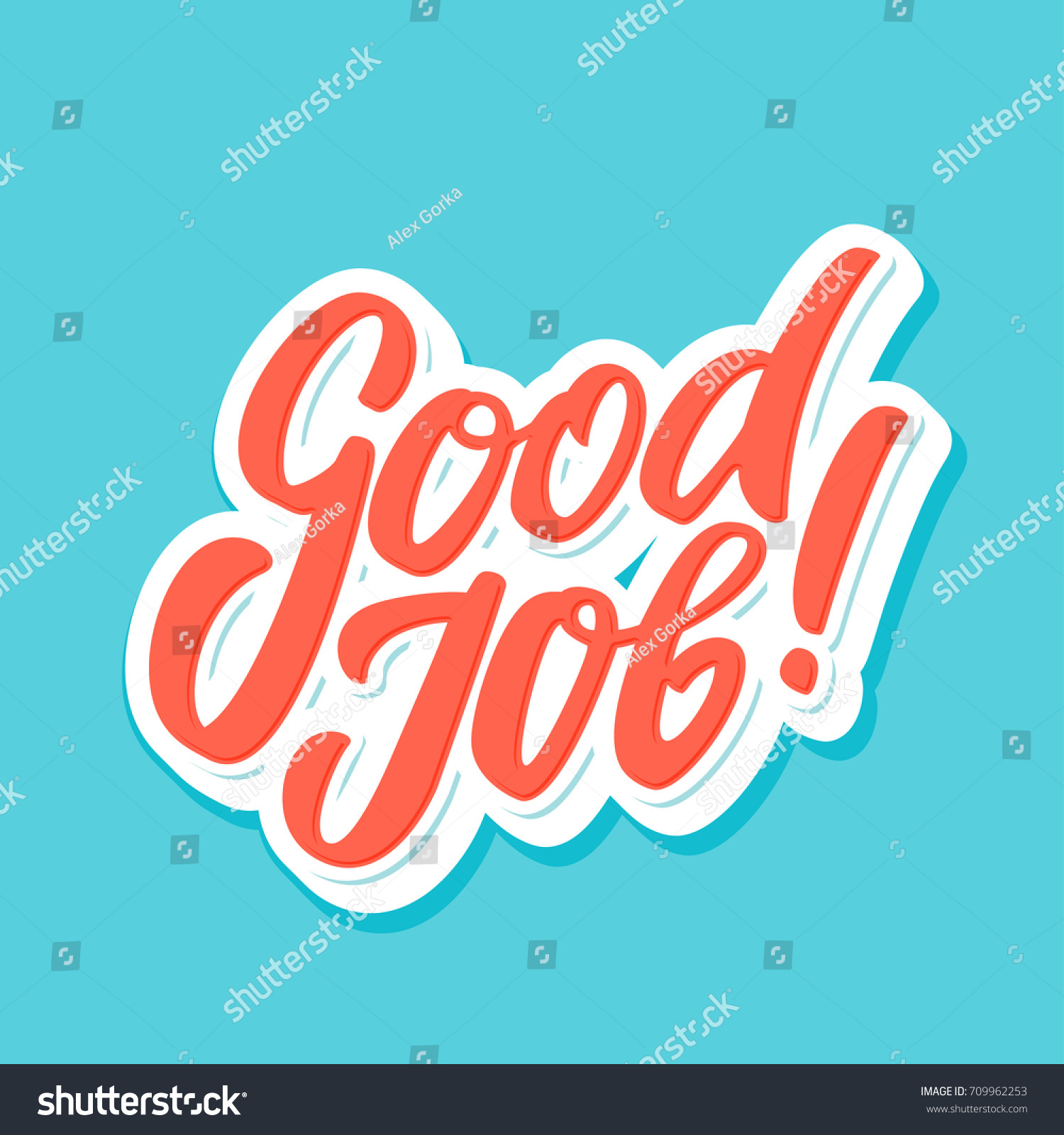 Good Job Greeting Card Stock Vector (Royalty Free) 709962253 | Shutterstock