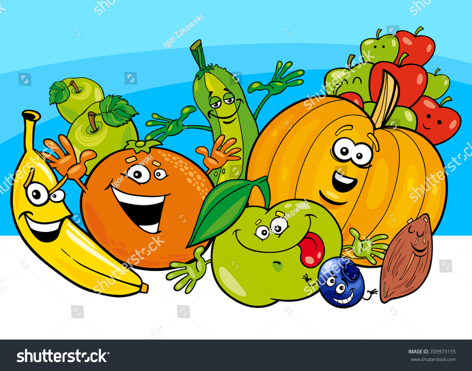 funny fruit cartoons