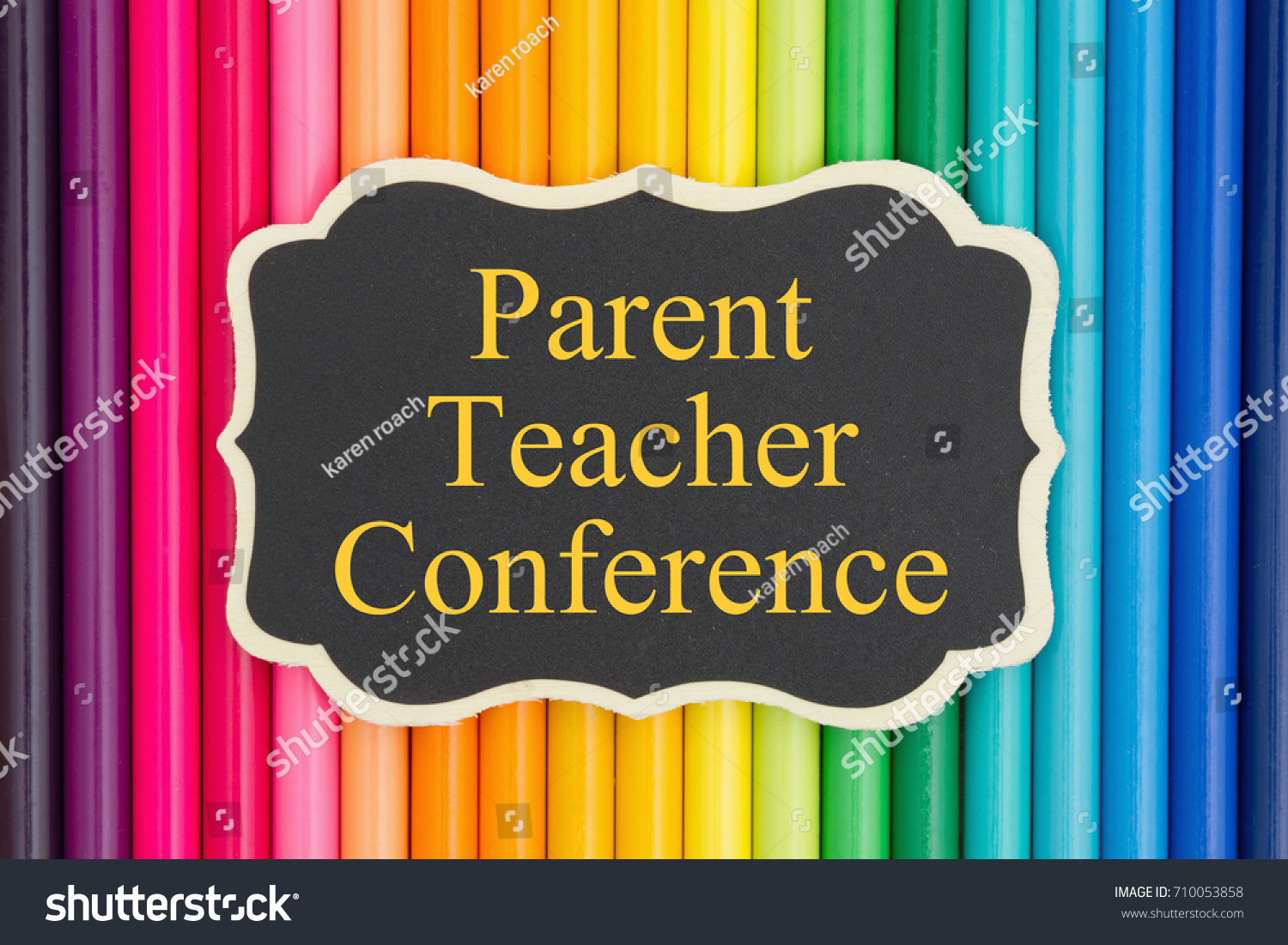 Parent Teacher Conference Text On Chalkboard Stock Photo 710053858 ...