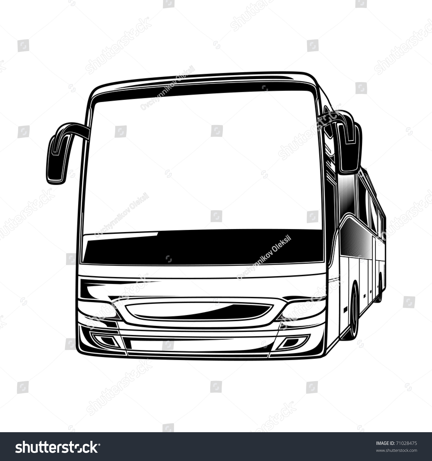 Big Vector Black White Transport Car Stock Vector (Royalty Free ...