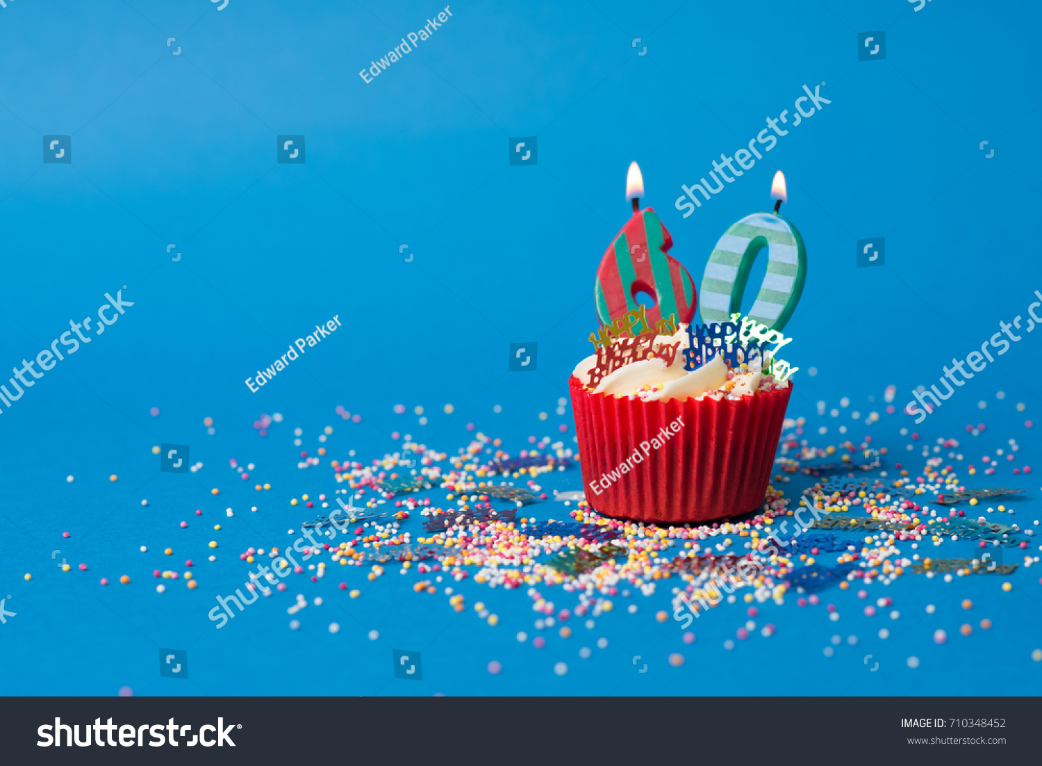 60th Birthday Cupcake Landscape Stock Photo 710348452 | Shutterstock