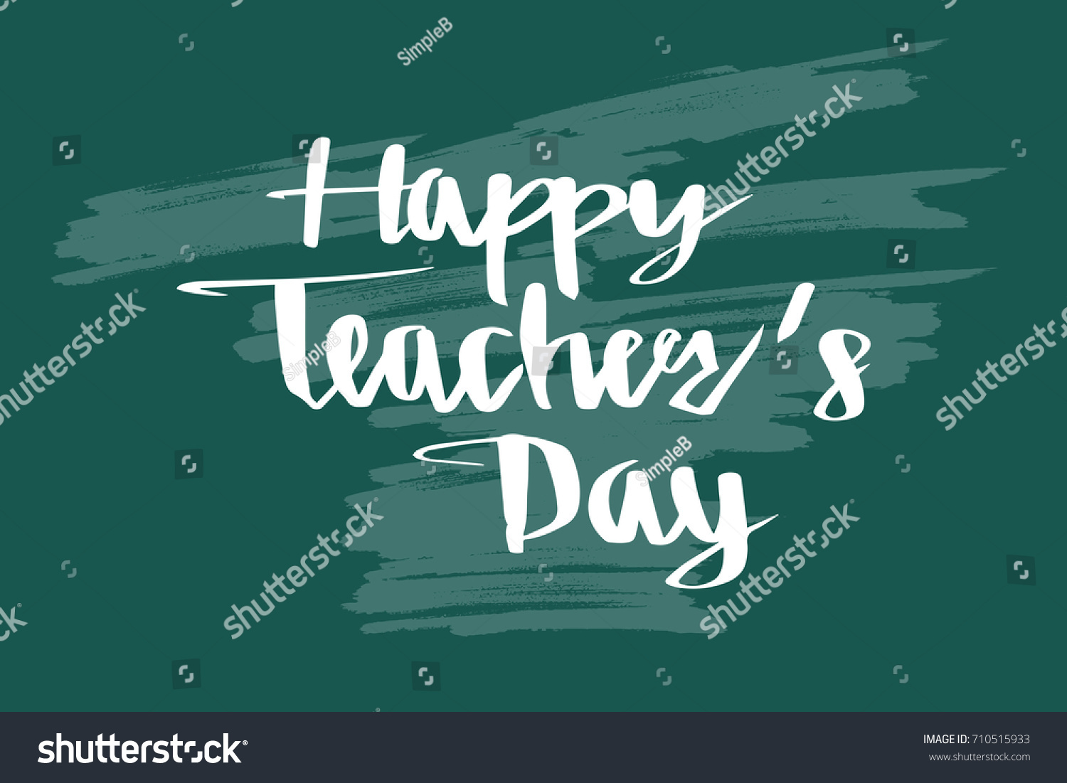 Happy Teachers Day On Blackboard Calligraphy Stock Vector (Royalty Free ...