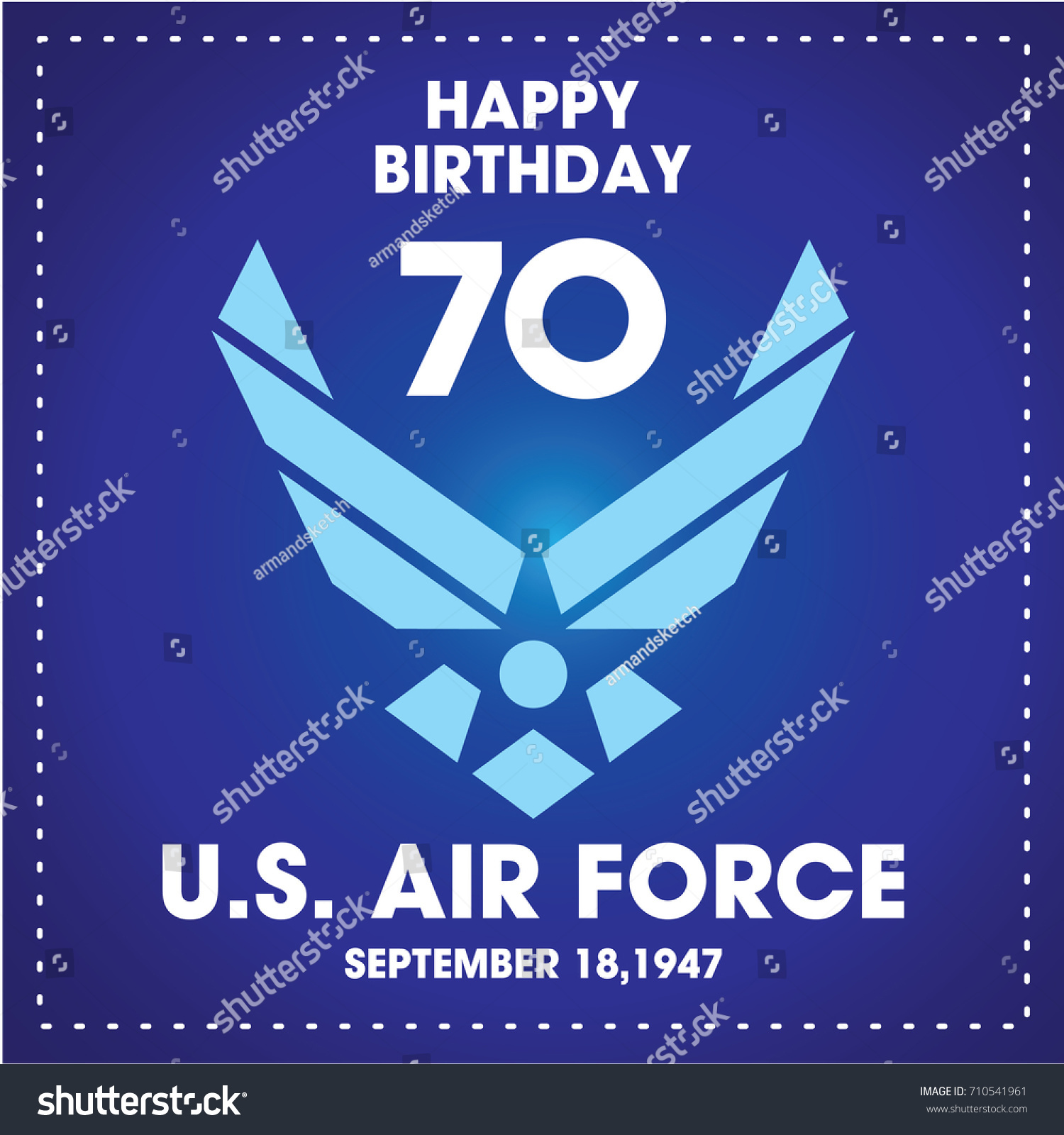 Us Air Force Birthday Stock Vector (Royalty Free) 710541961 Shutterstock