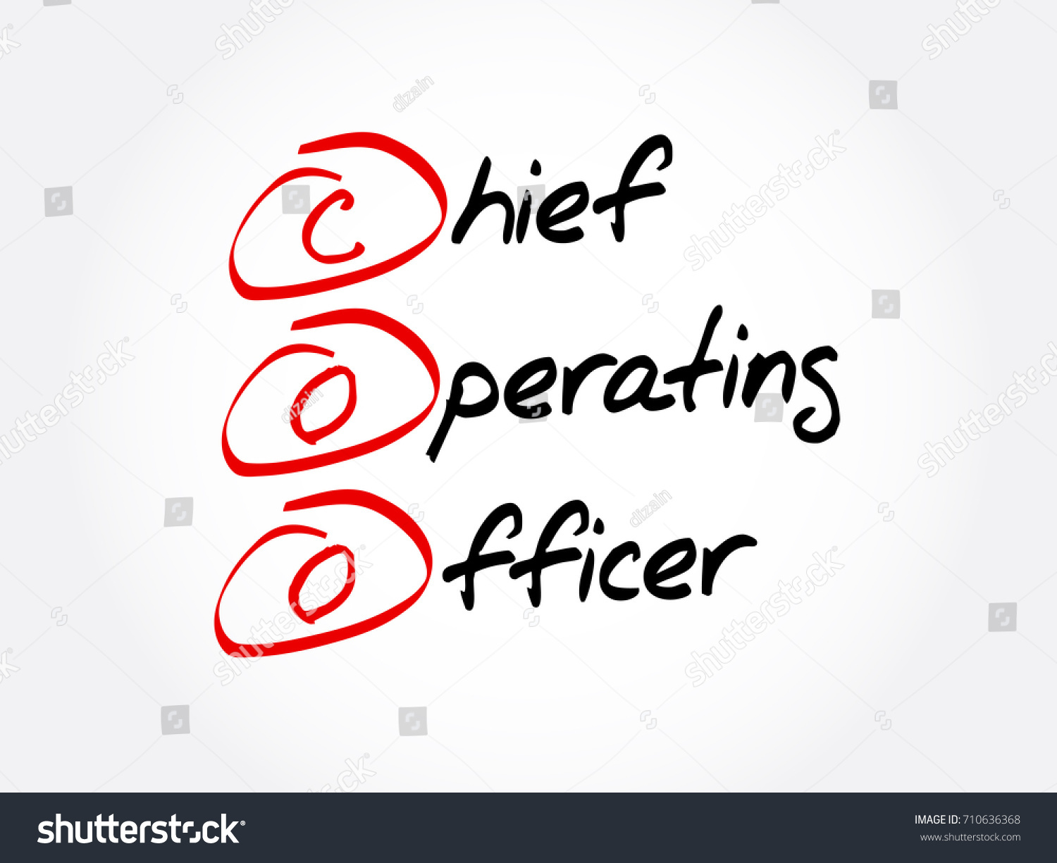 Coo Chief Operating Officer Acronym Business Stock Vector (Royalty Free ...