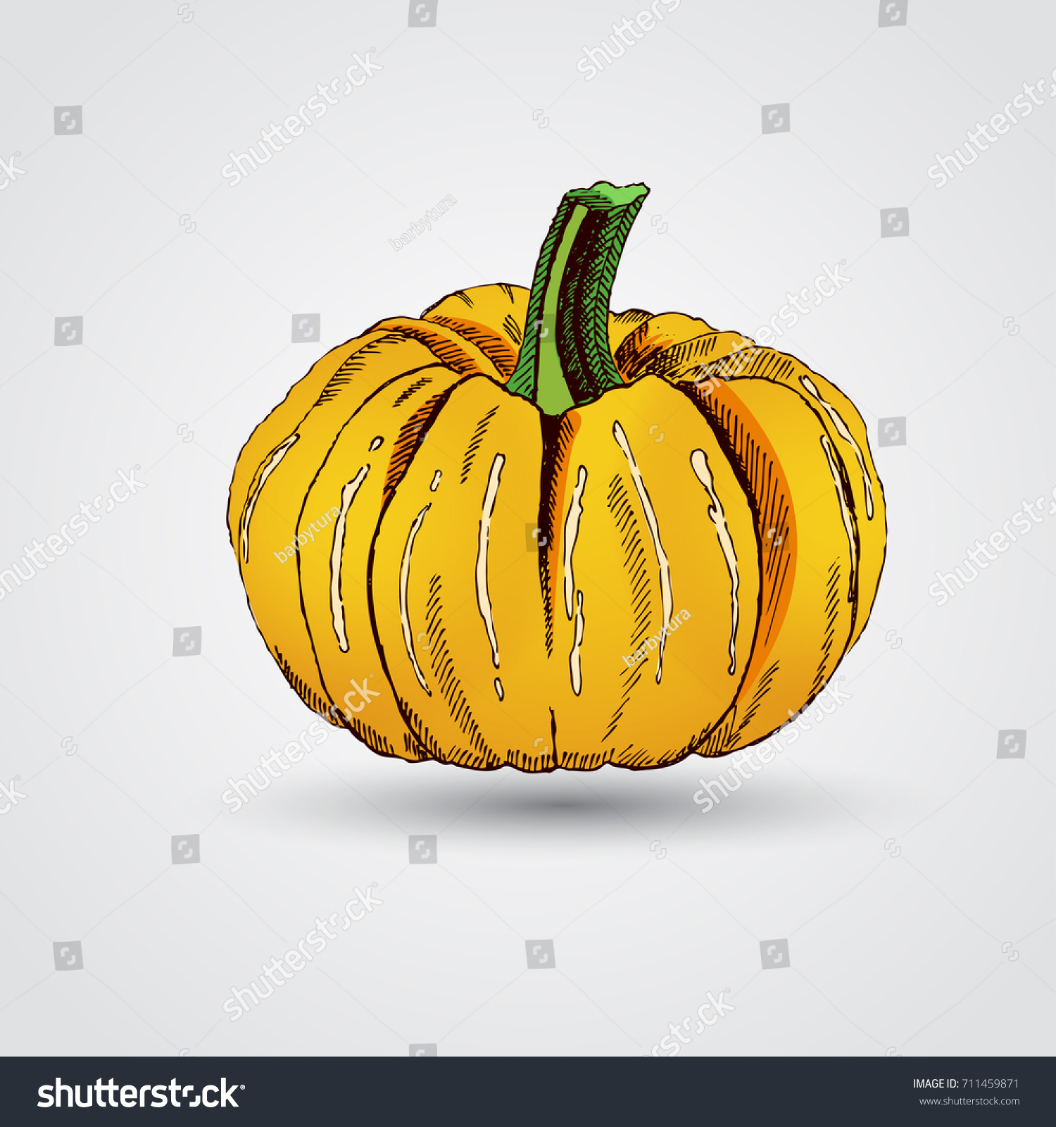 Hand Drawn Doodle Pumpkin Stock Vector Royalty Free 711459871 Shutterstock 4266