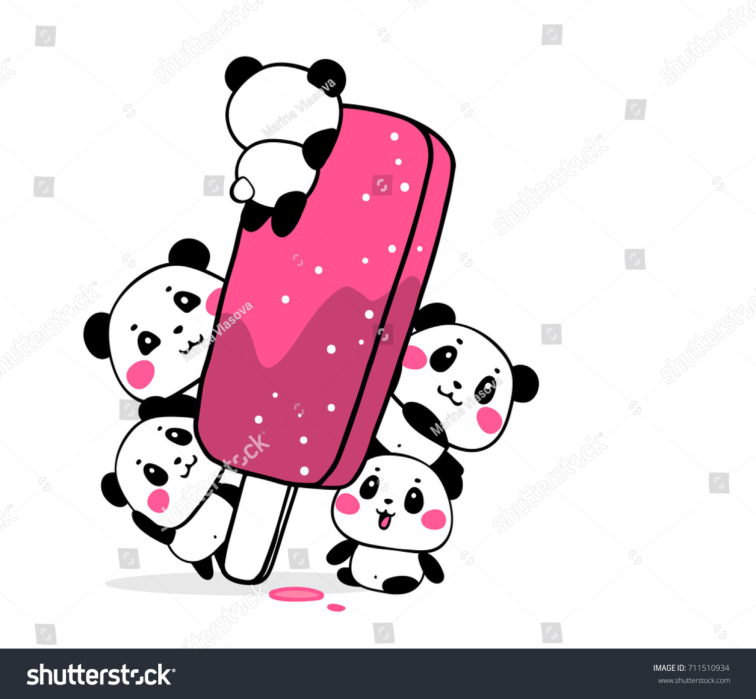 Панда мороженое рисунок