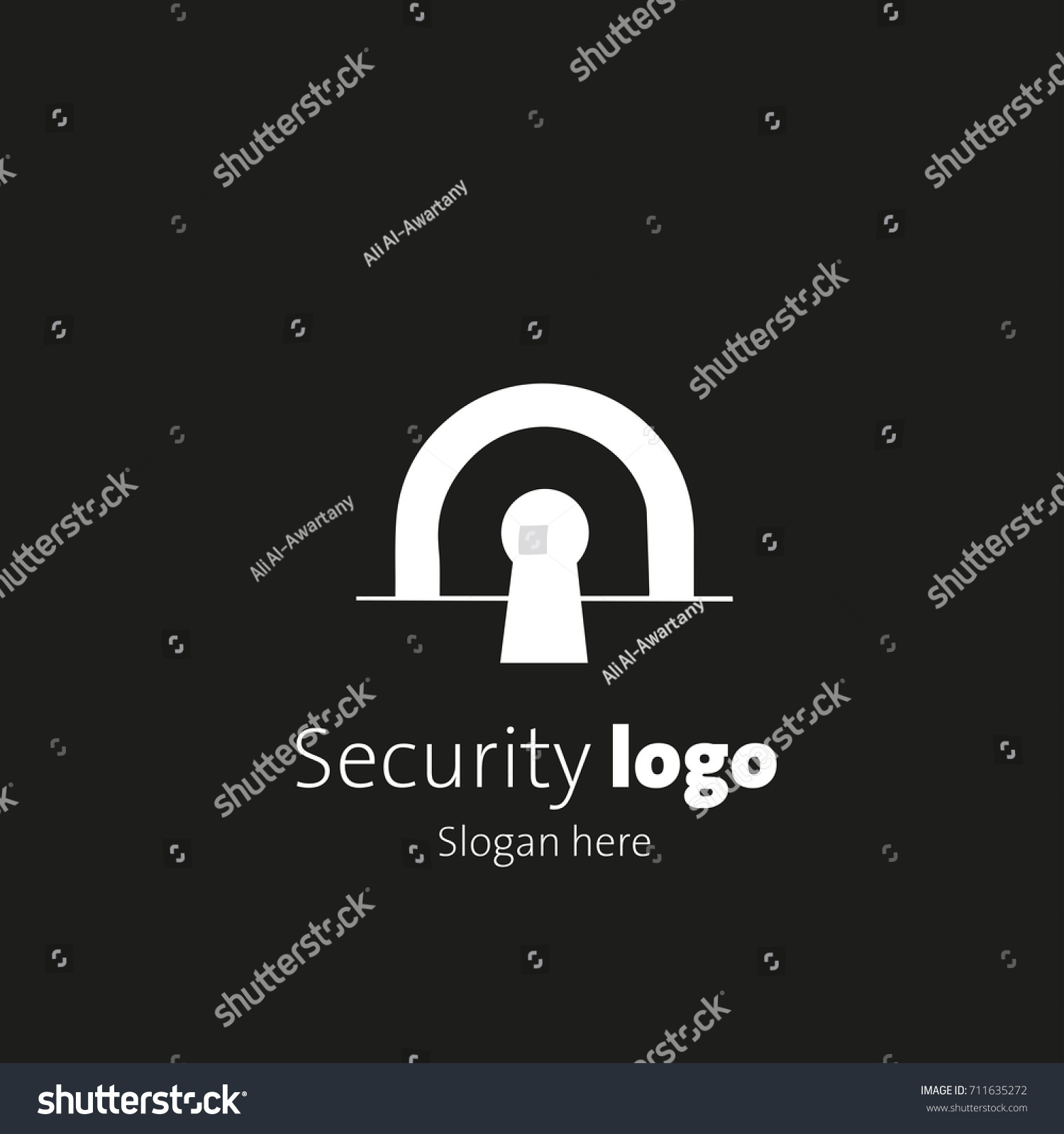 Security Logo Vector Black White Stock Vector (Royalty Free) 711635272 ...