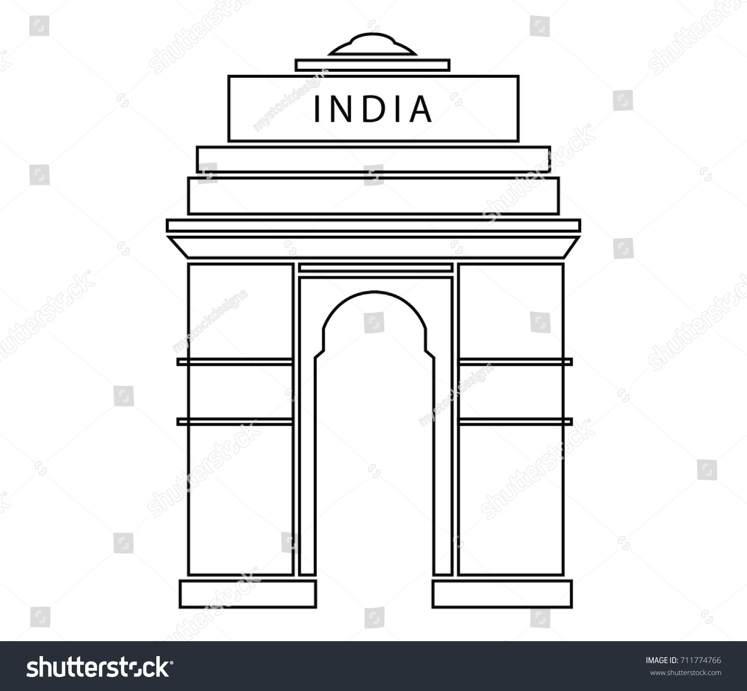 India gate outline : 628 images, photos et images vectorielles de stock ...