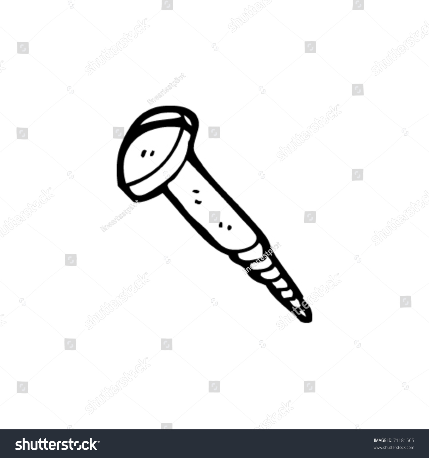 Screw Cartoon Stock Vector (Royalty Free) 71181565 | Shutterstock