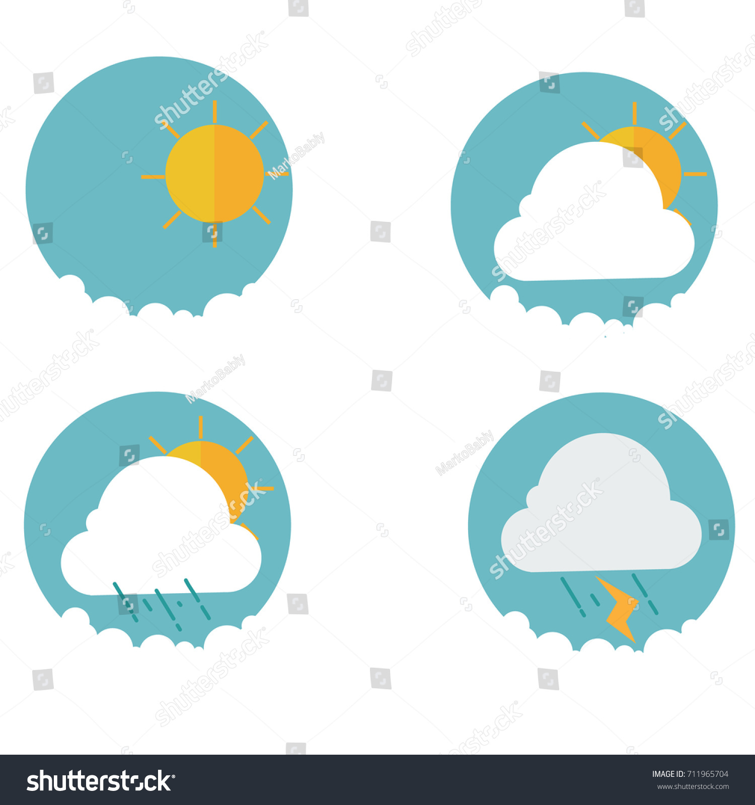 Weather Forecast Concept Stock Vector Royalty Free 711965704