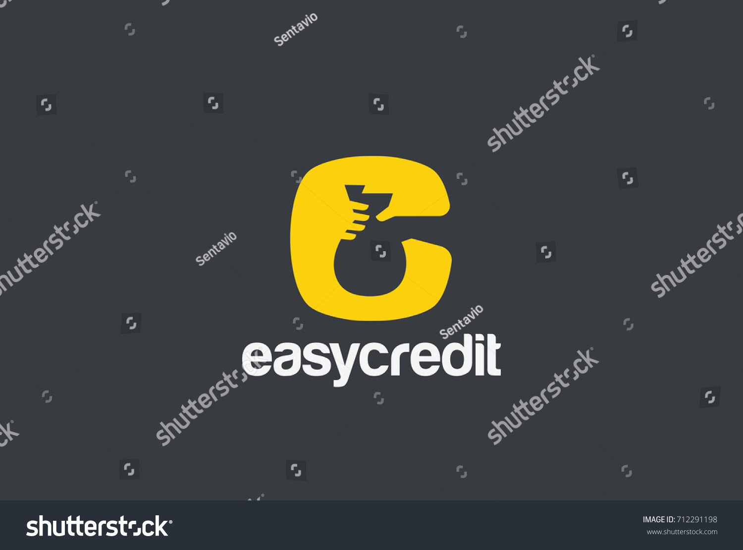 Hand Holding Money Bag Logo Design Stock Vector (Royalty Free