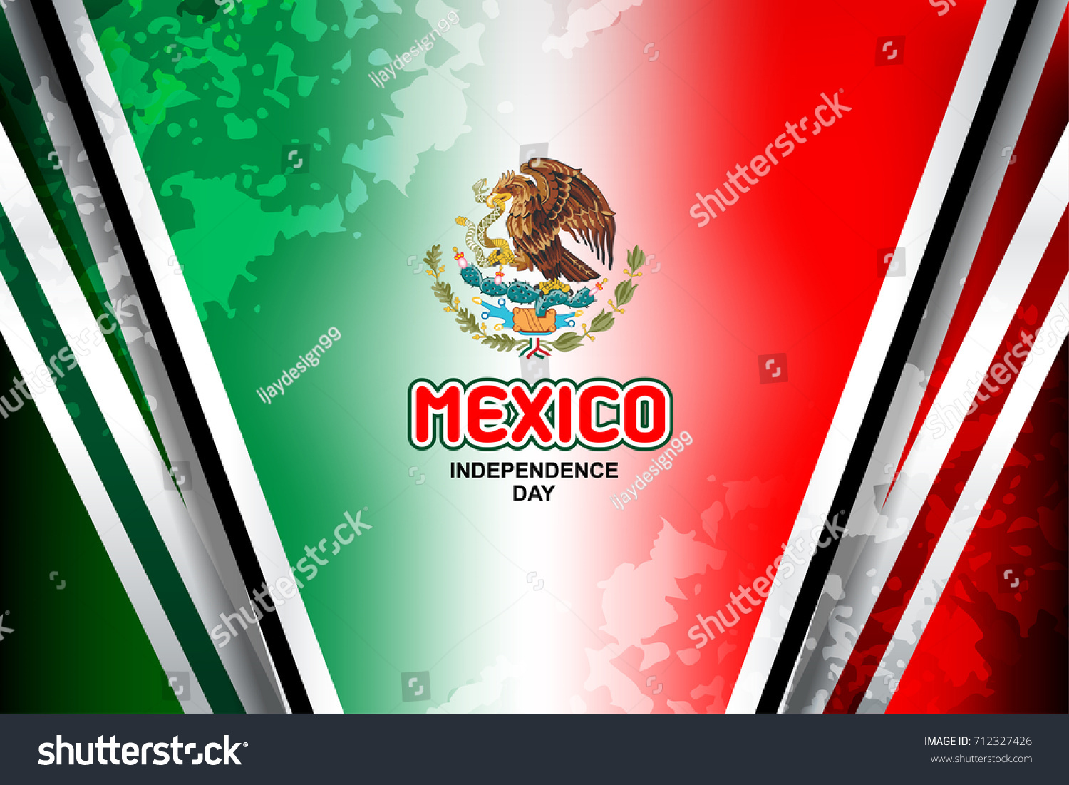 Mexico Flag Concept Background Independence Day Stock Vector (Royalty ...