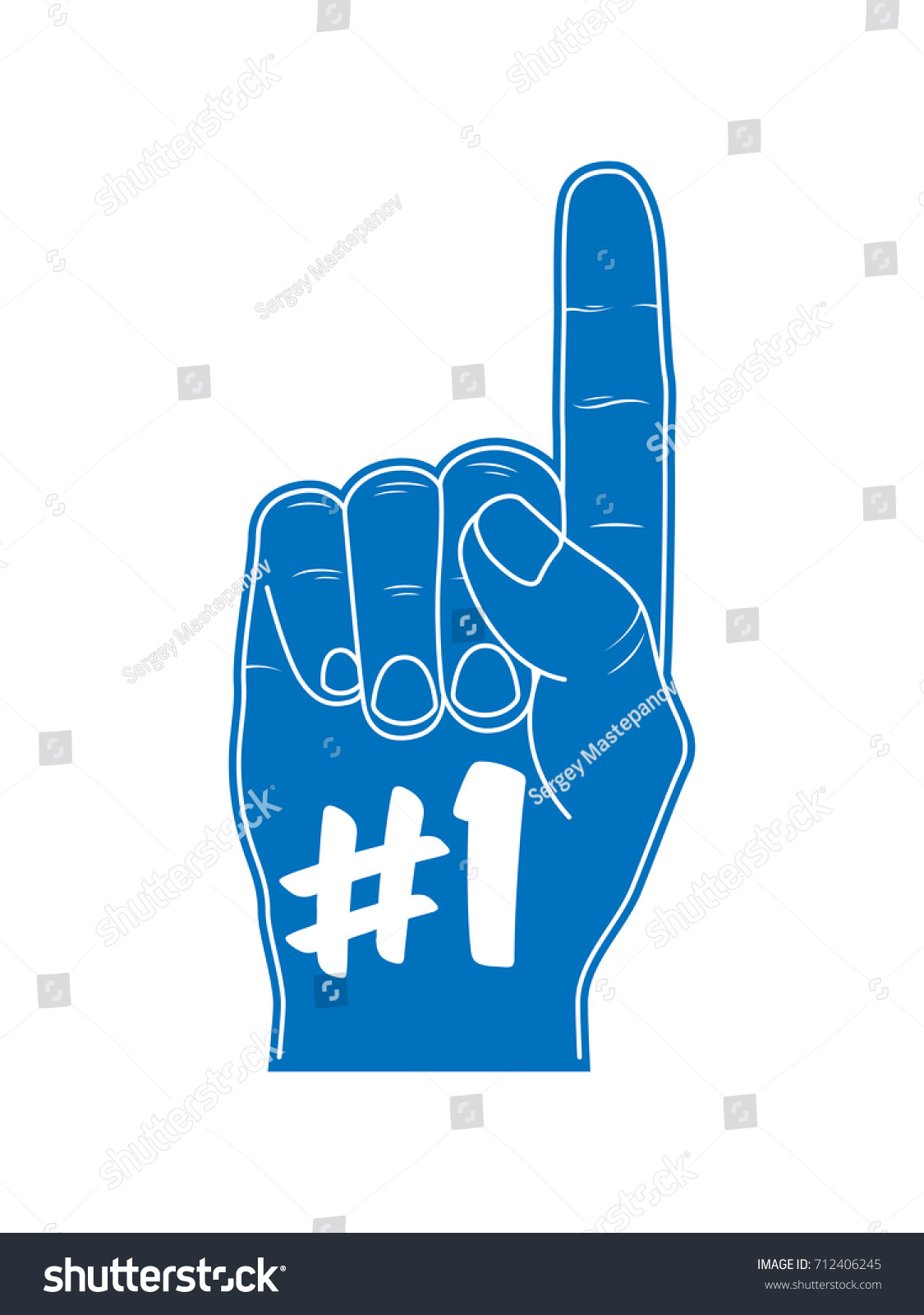 Number 1 Foam Hand Vector Stock Vector (Royalty Free) 712406245 ...