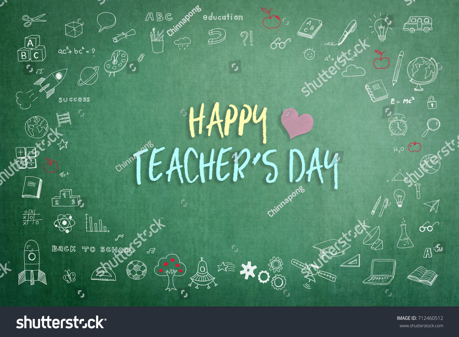 Happy Teachers Day Calligraphy Greeting Card Stock Illustration ...