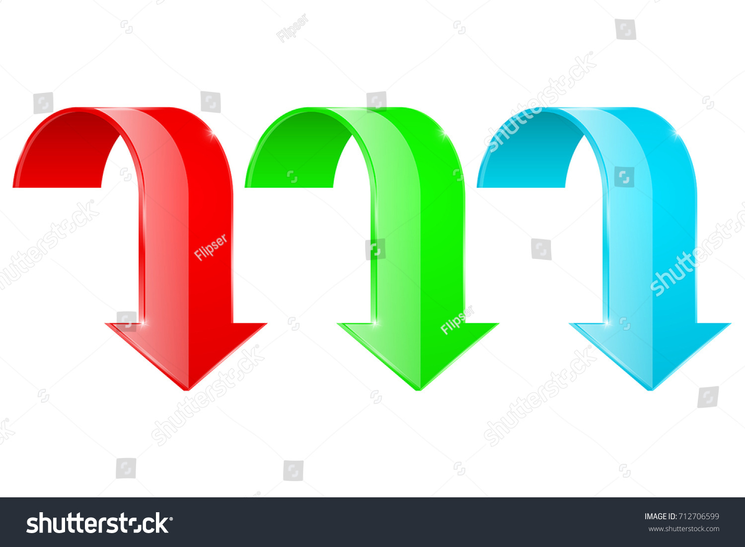 colored-bent-down-arrows-vector-3d-stock-vector-royalty-free