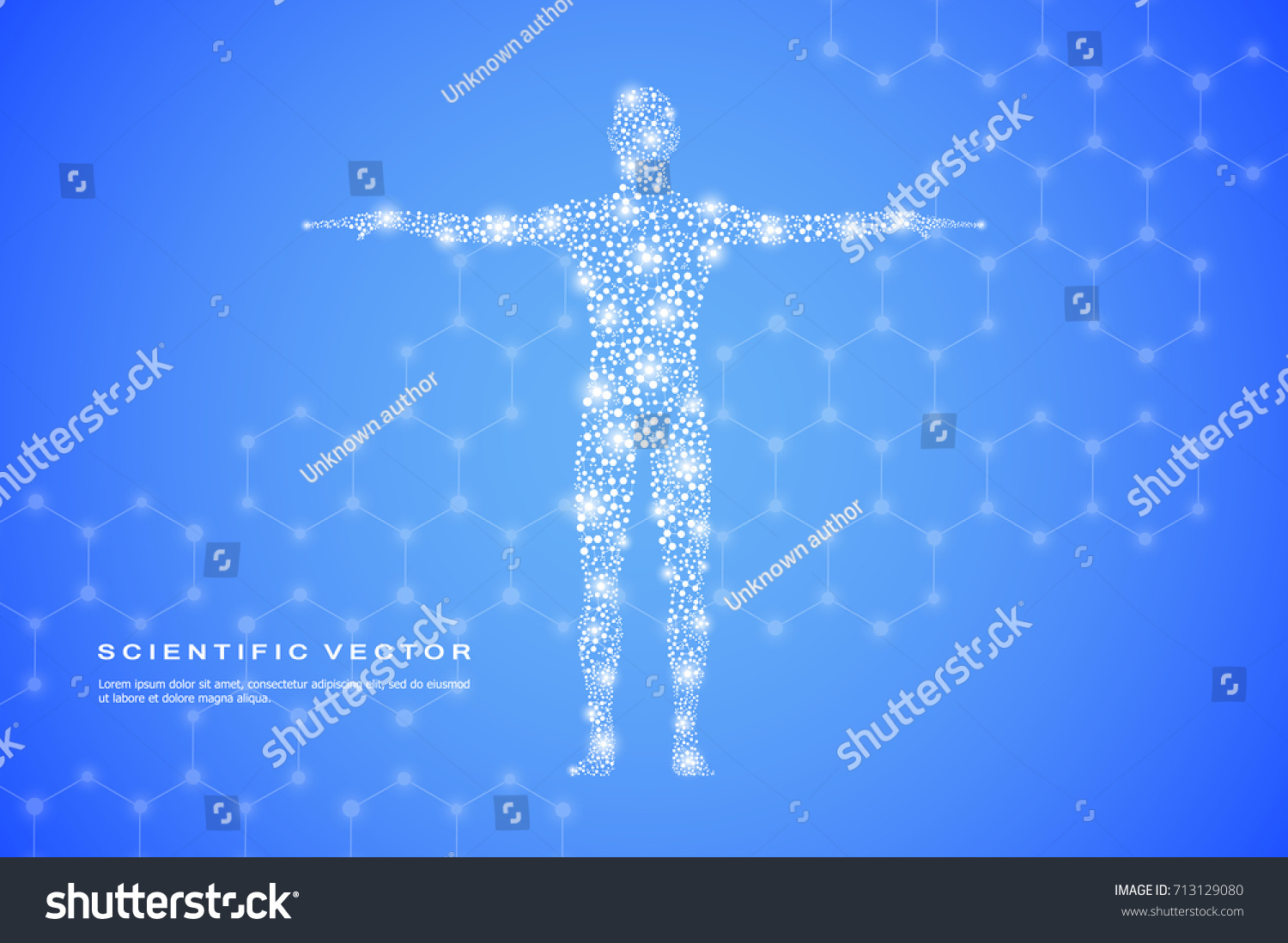 Abstract Human Body Molecules Dna Medicine Stock Vector (Royalty Free ...